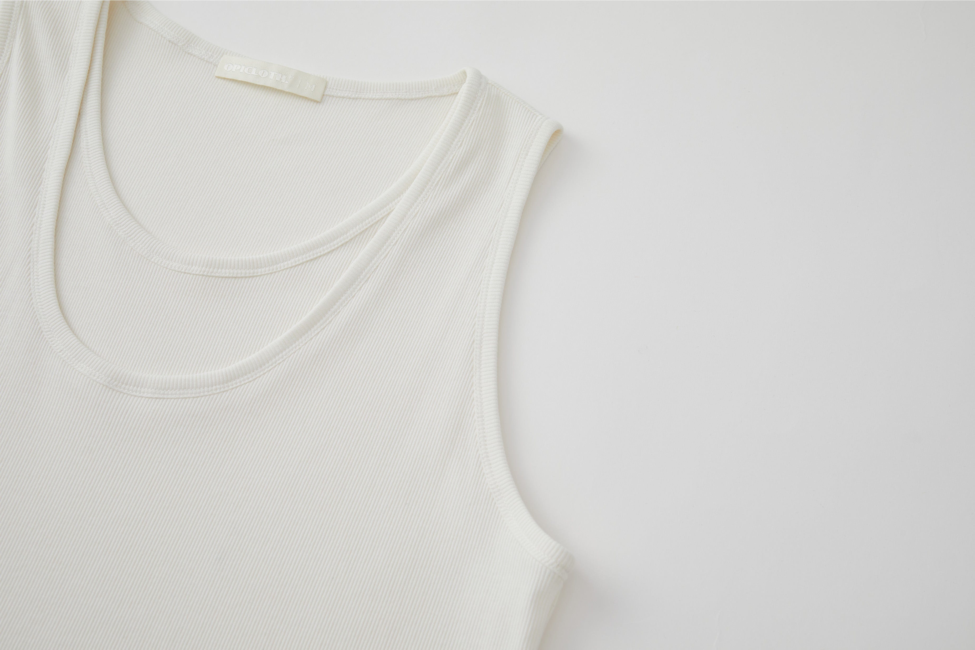 OPICLOTH Double-Layer Ribbed Tank Top