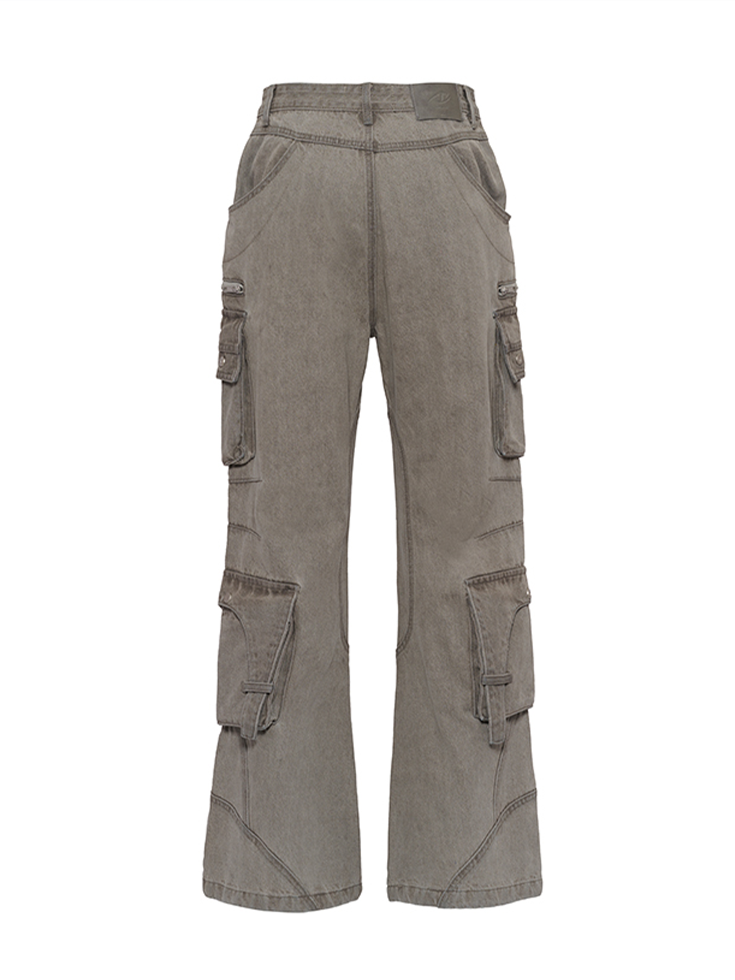 CATSSTAC Washed Multi-Pocket Utility Straight-Leg Jeans