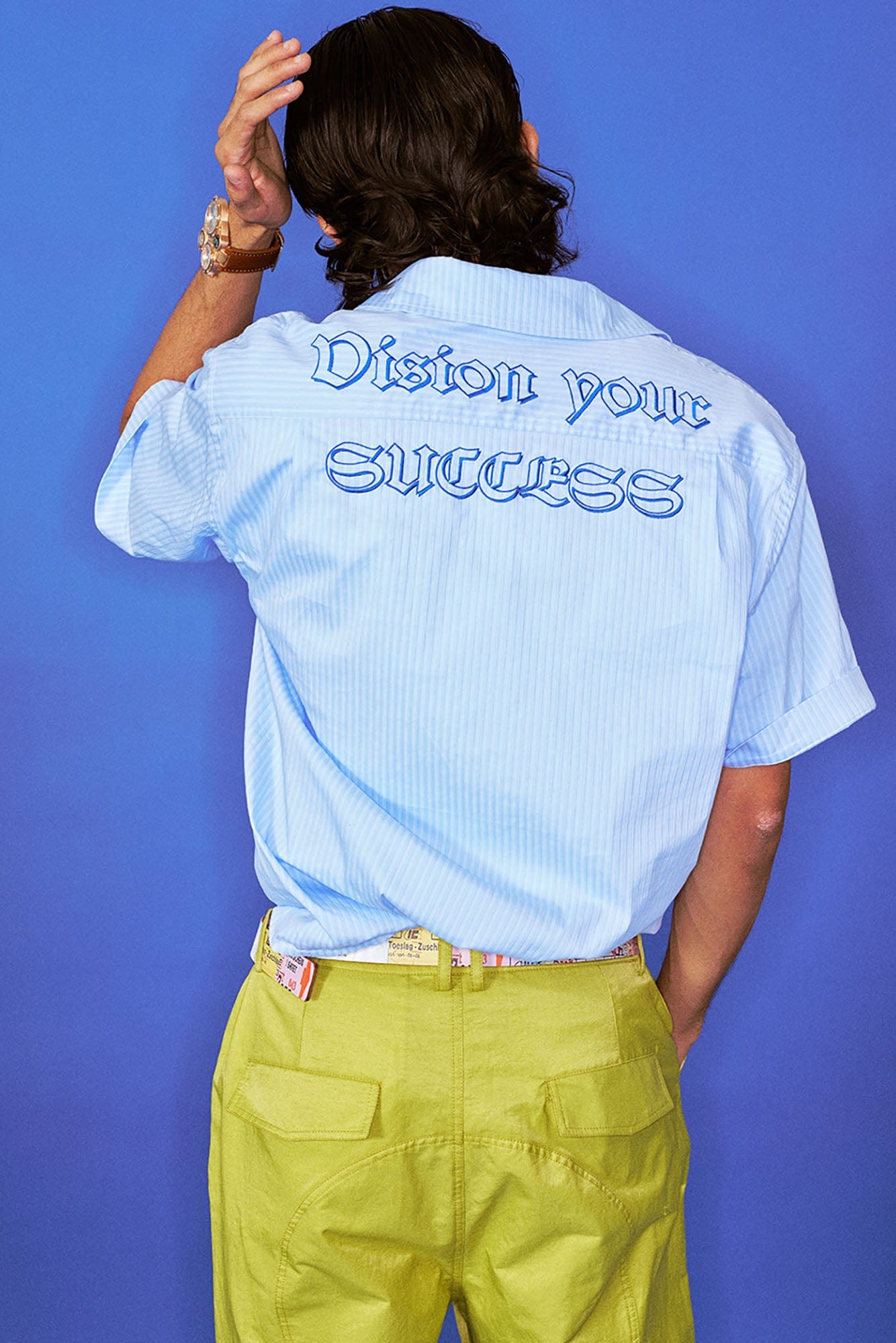 TRECLUB Vision your Success Pinstriped Half Shirt