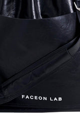 FACEONLAB Multi-Pocket Faux Leather Nomad Bag