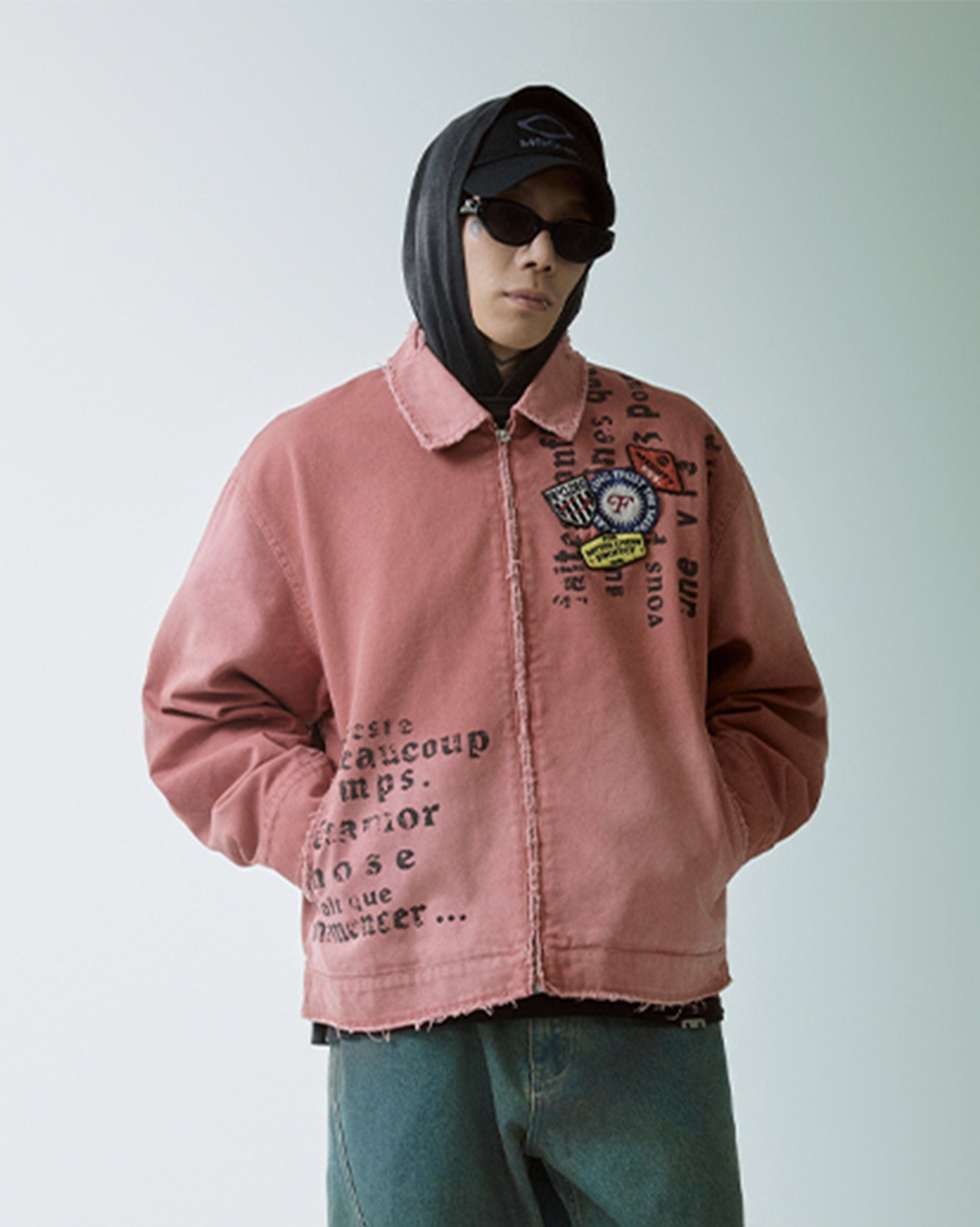 F2CE Distressed Badge Patchwork Jacket