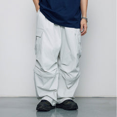 BANANA CLUB Crinkled Multi-Pocket Detachable Cargo Pants