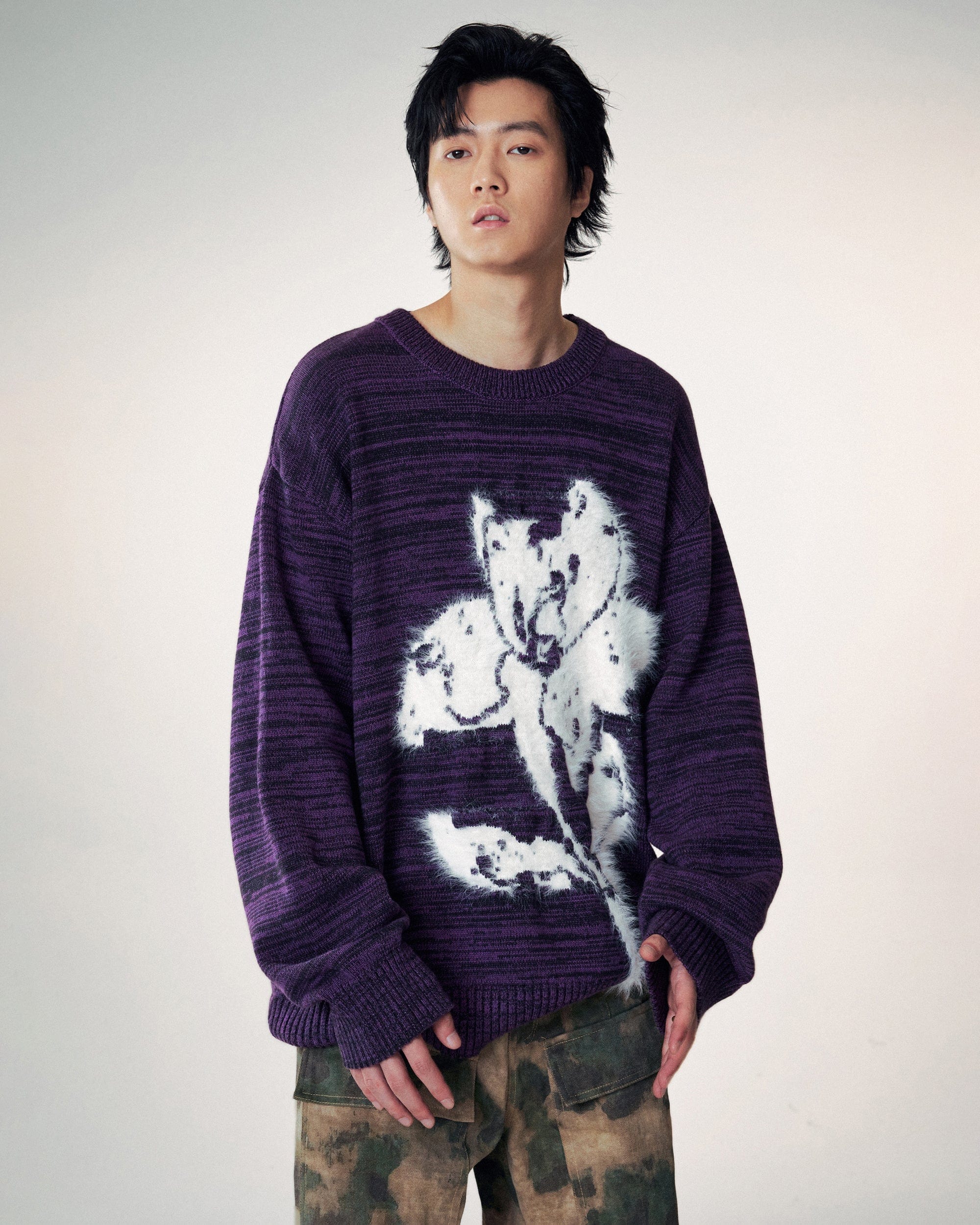 1997 POSTOFFICE Modern Knitted Lotus Sweatshirt