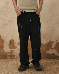 OVDY Classic Paint-Splattered Ripped Pants