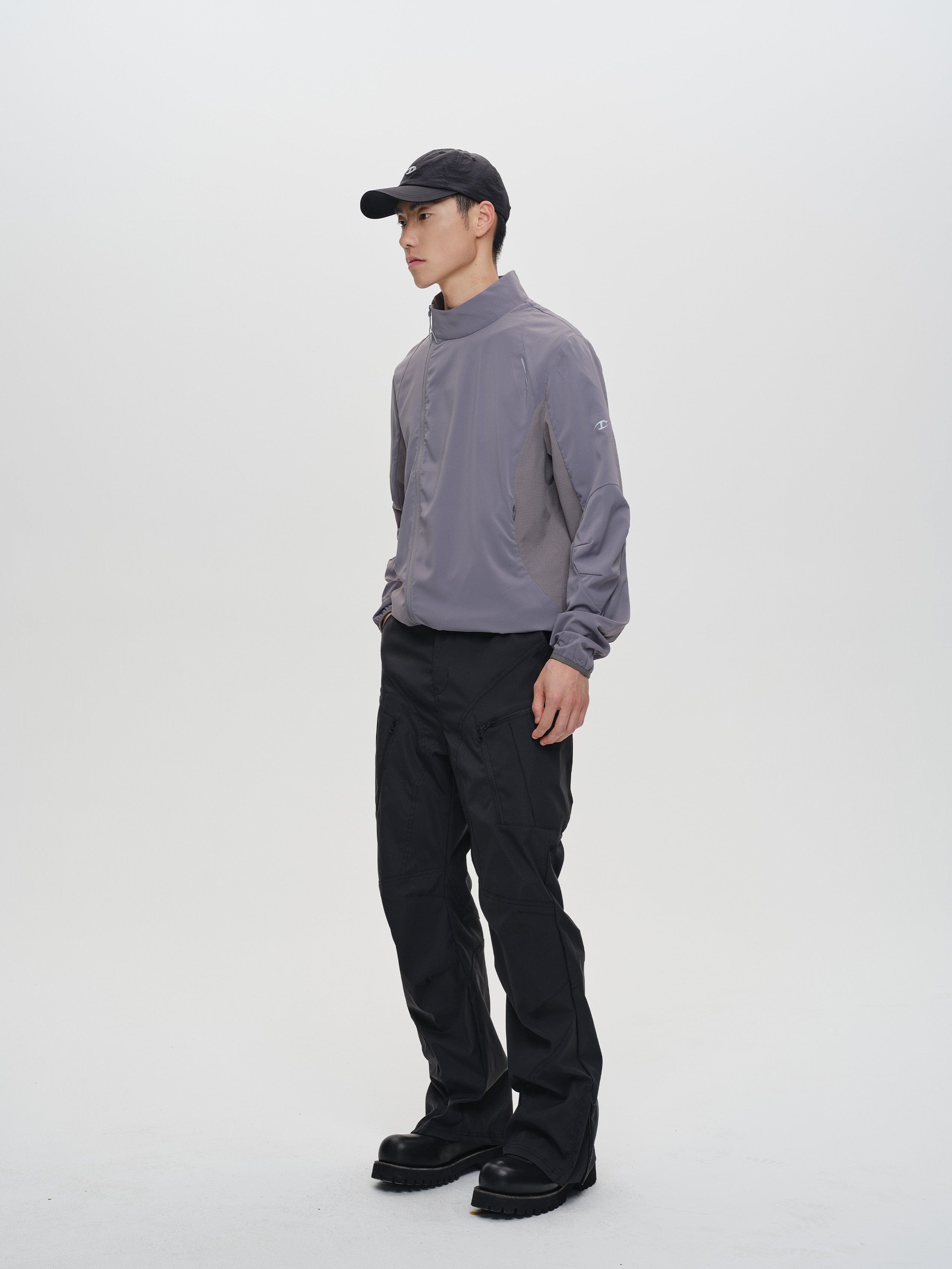 CATSSTAC Tech Paneled Zipper Pockets Elastic Waist Pants