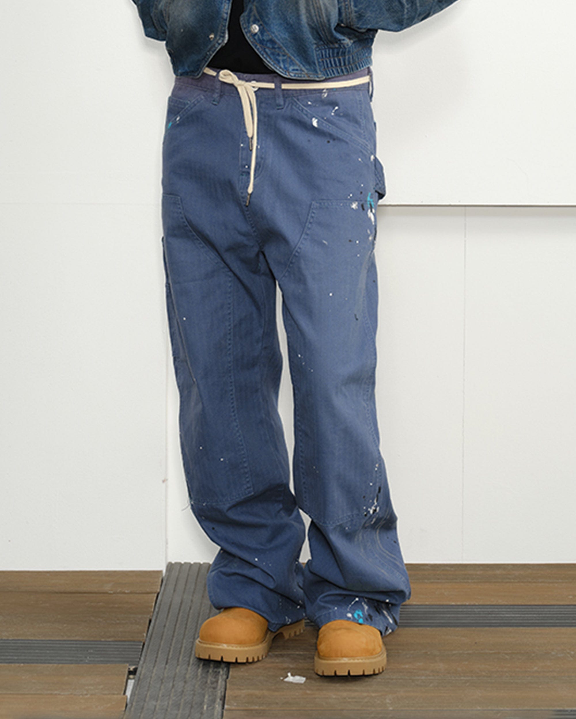 KREATE Paint-Splattered Double-Knee Pants