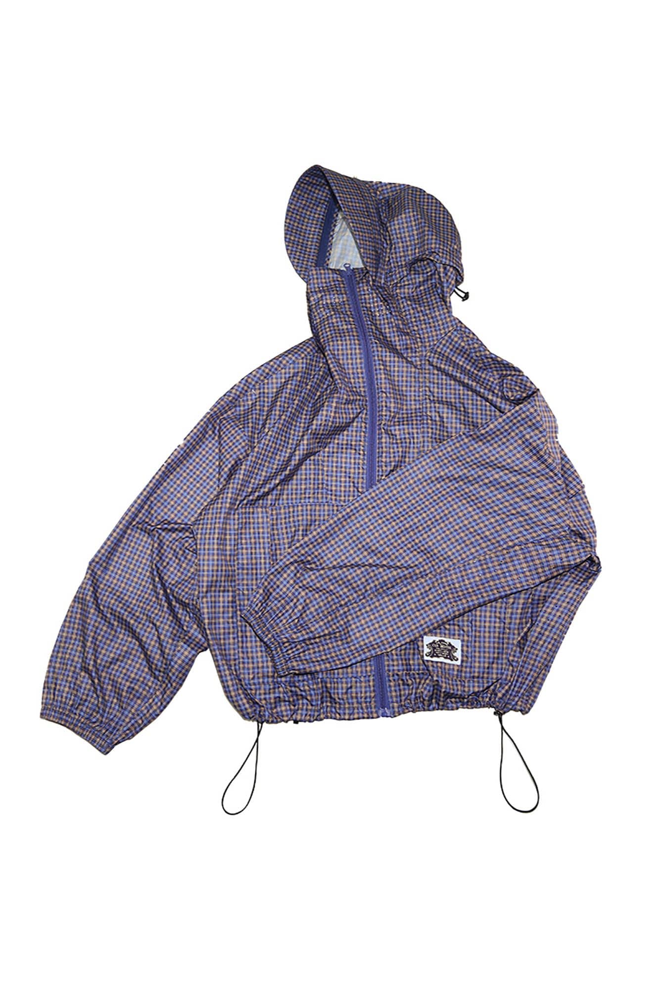 TRECLUB Retro Plaid UV Protection Hooded Jacket