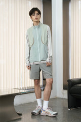 ENSHADOWER Contrast Arc Spliced Drawstring Vest