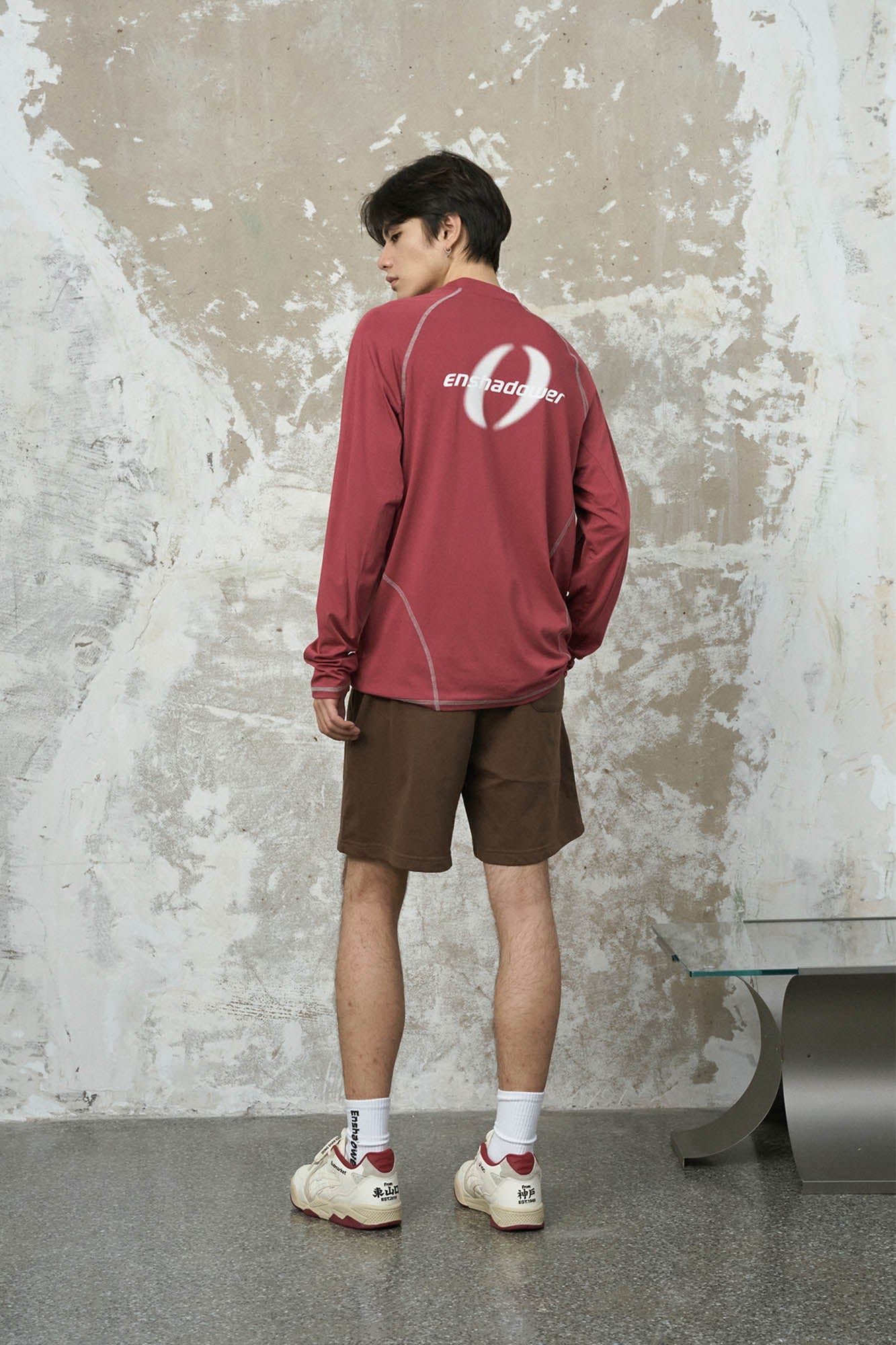 ENSHADOWER Asymmetrical Stitch Quick-Dry Long-Sleeve Tee