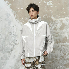 ENSHADOWER Spliced Multi-Pocket Waterproof Hooded Jacket