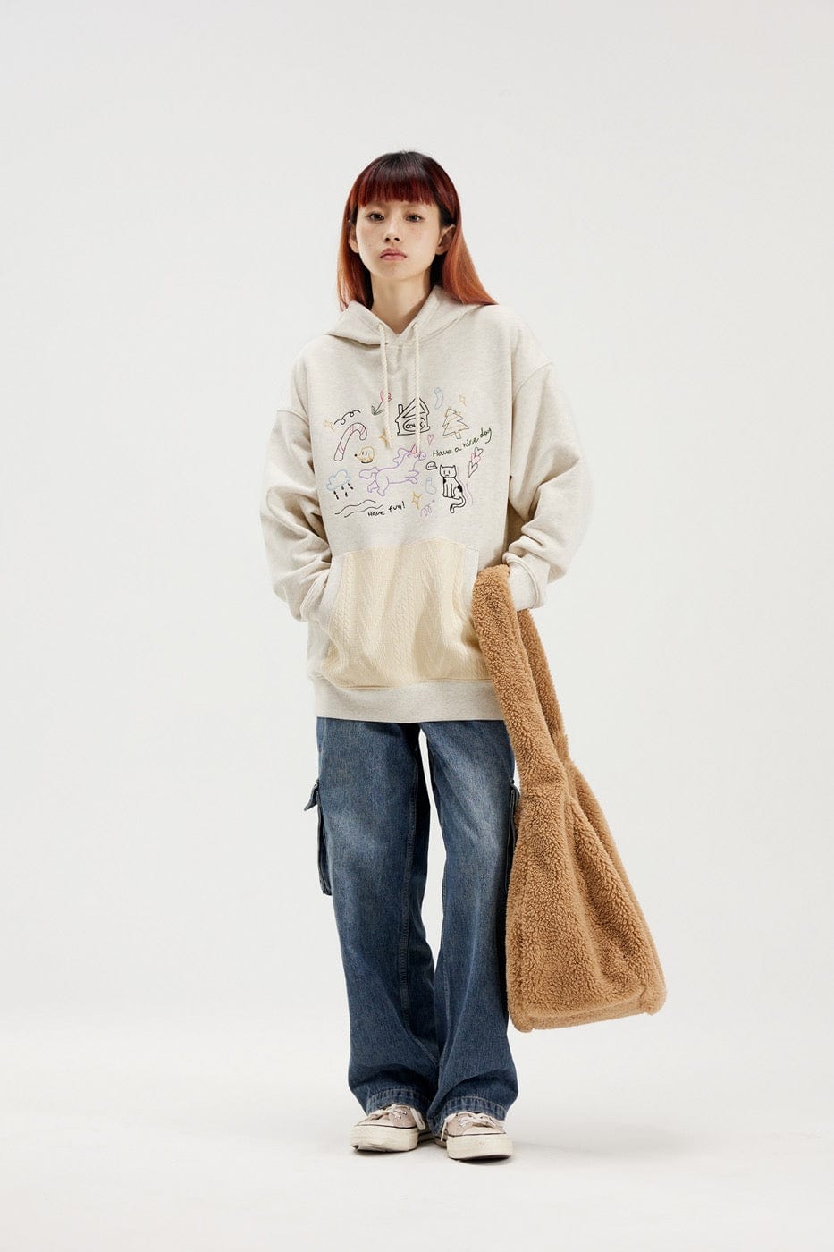 CONKLAB Doodle Knitted Pocket Hoodie