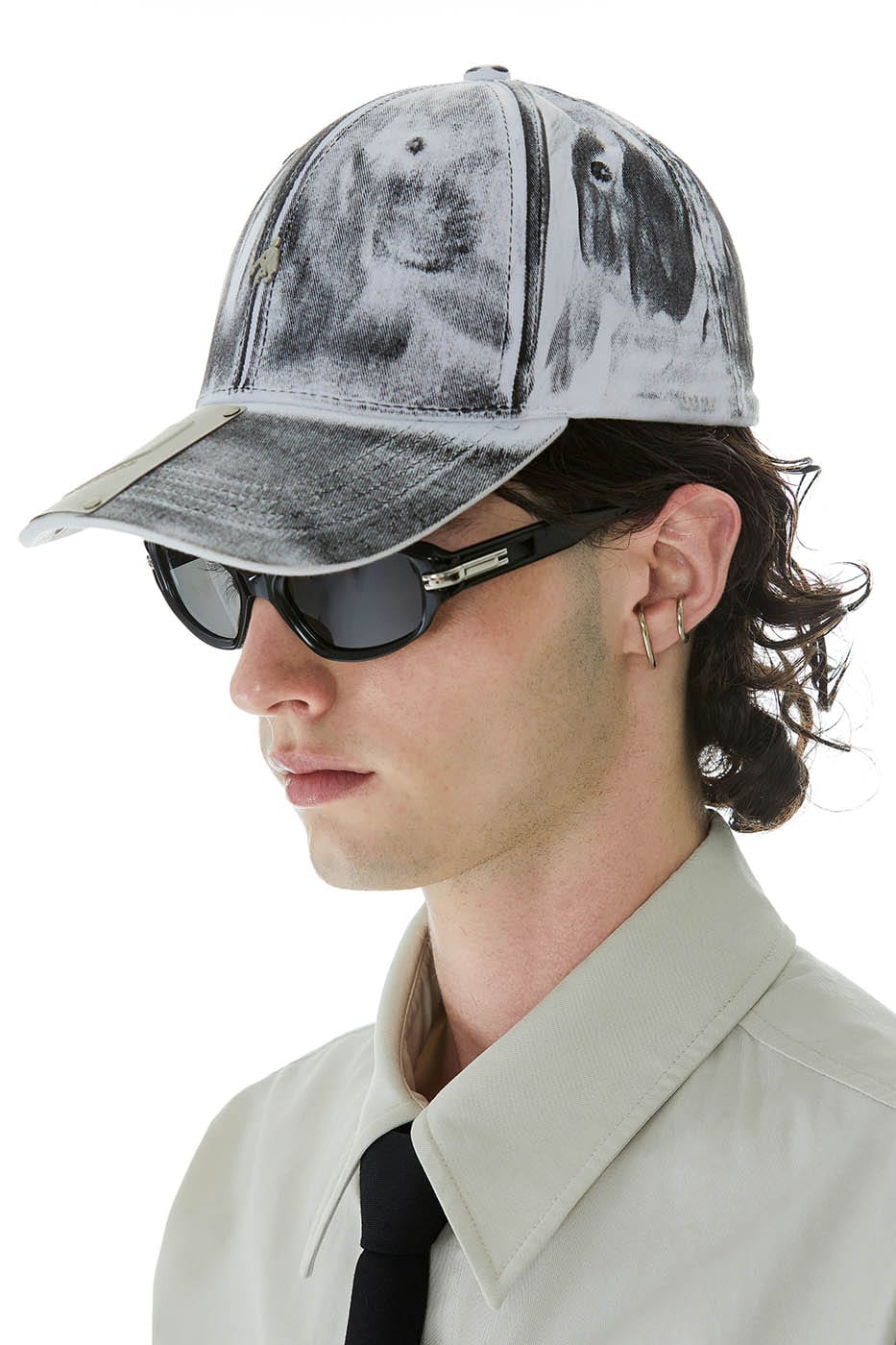 FACEONLAB Metal Plate LOGO Cap Grey