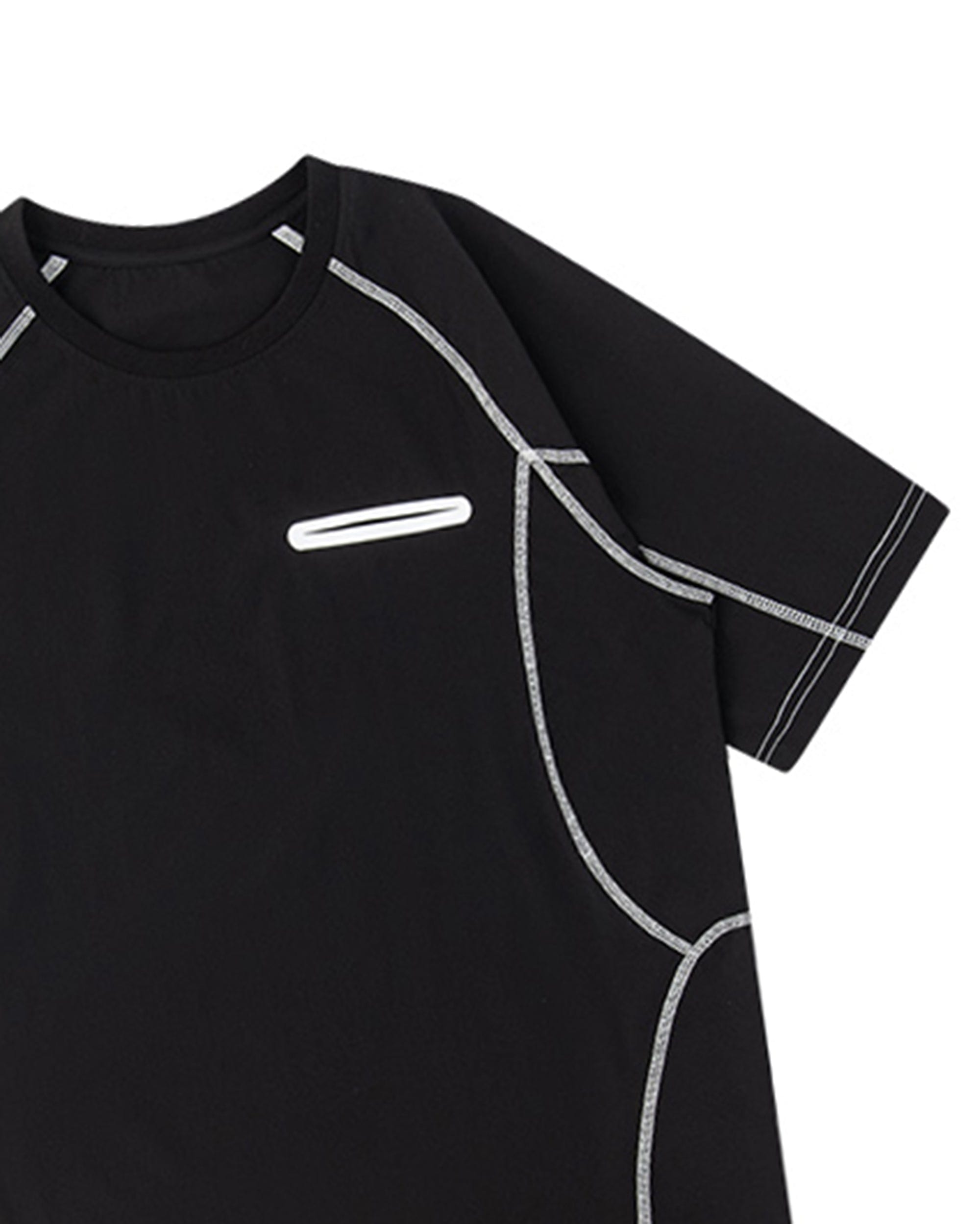 ENSHADOWER Modern Contour Stitches Pocket T-Shirt