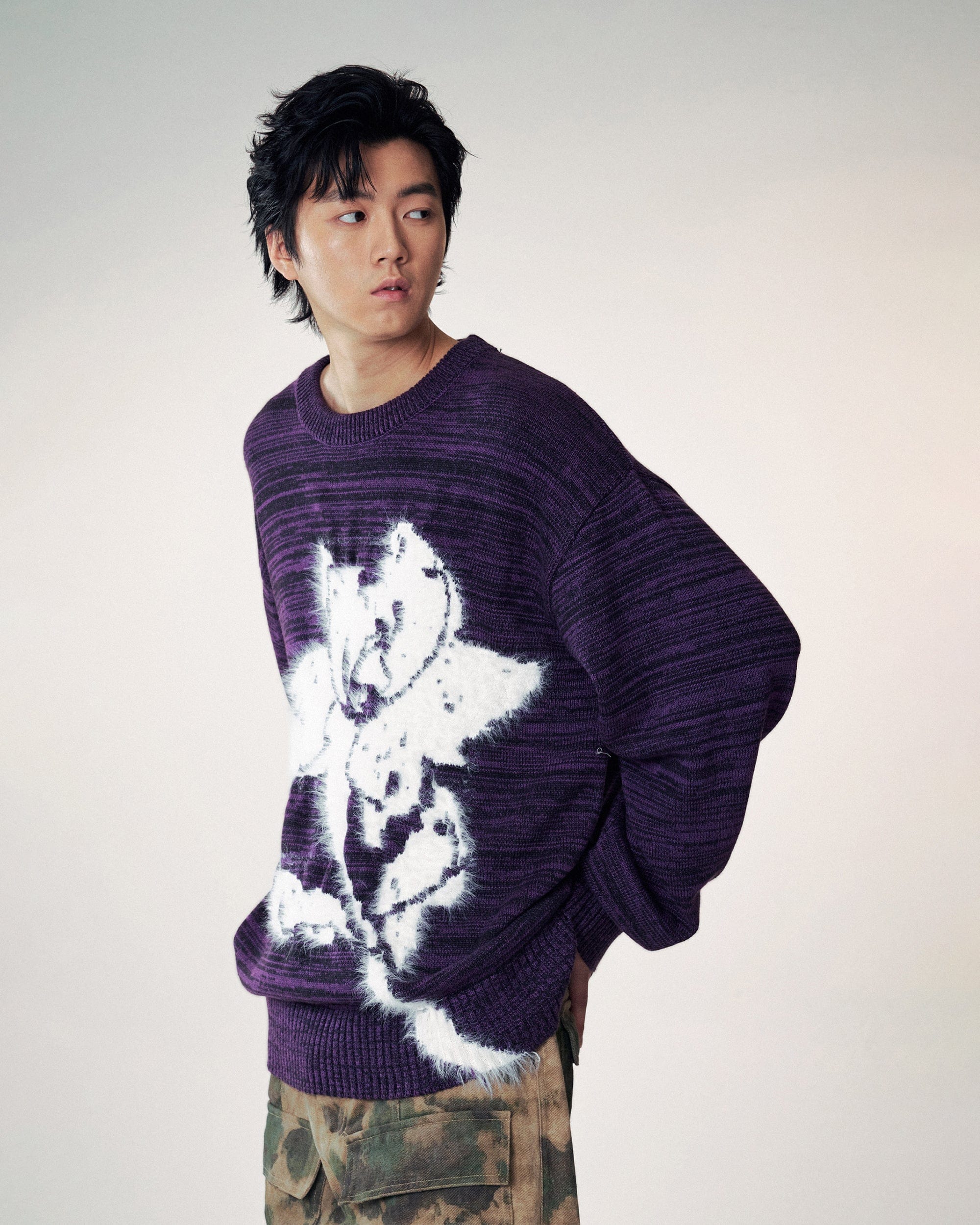 1997 POSTOFFICE Modern Knitted Lotus Sweatshirt