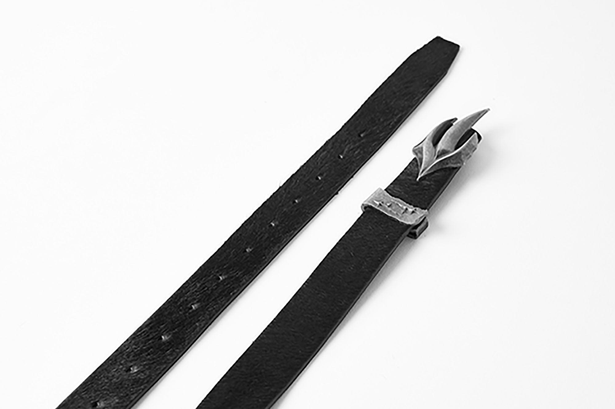 FLYERRER Gothic Buckle Cross-Star Hair-on Leather Belt