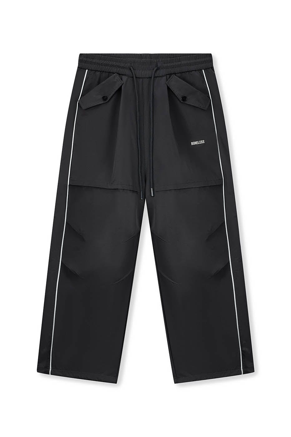 BONELESS Paneled Crinkled Parachute Pants