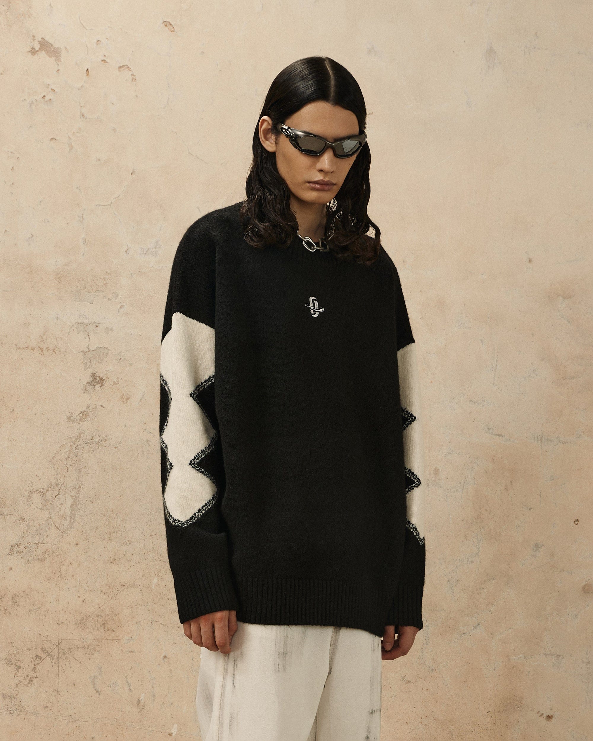 OVDY Color-Blocked Patchwork Sweater