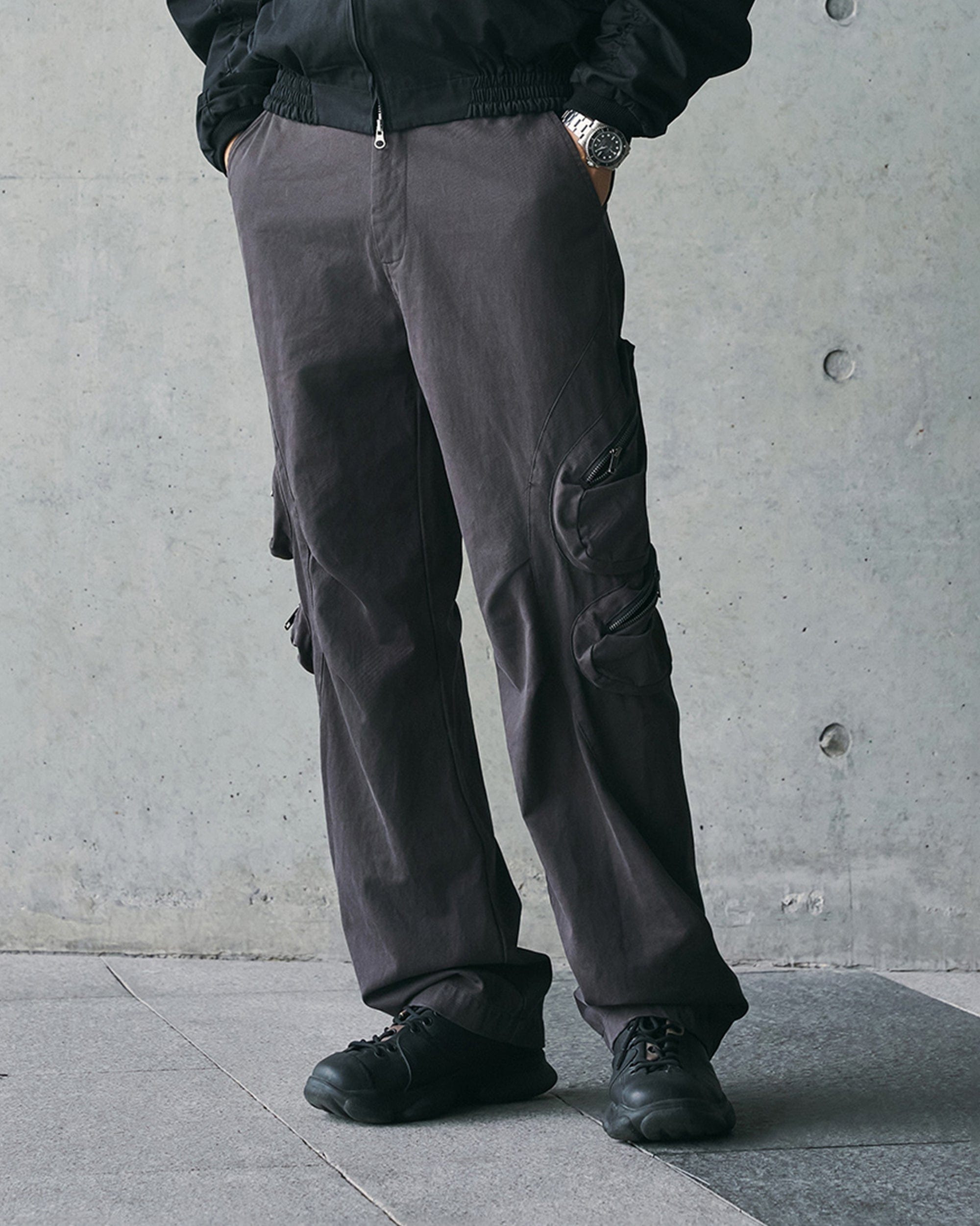 ENSHADOWER Modern Pleated Zipper Tactical Cargo
