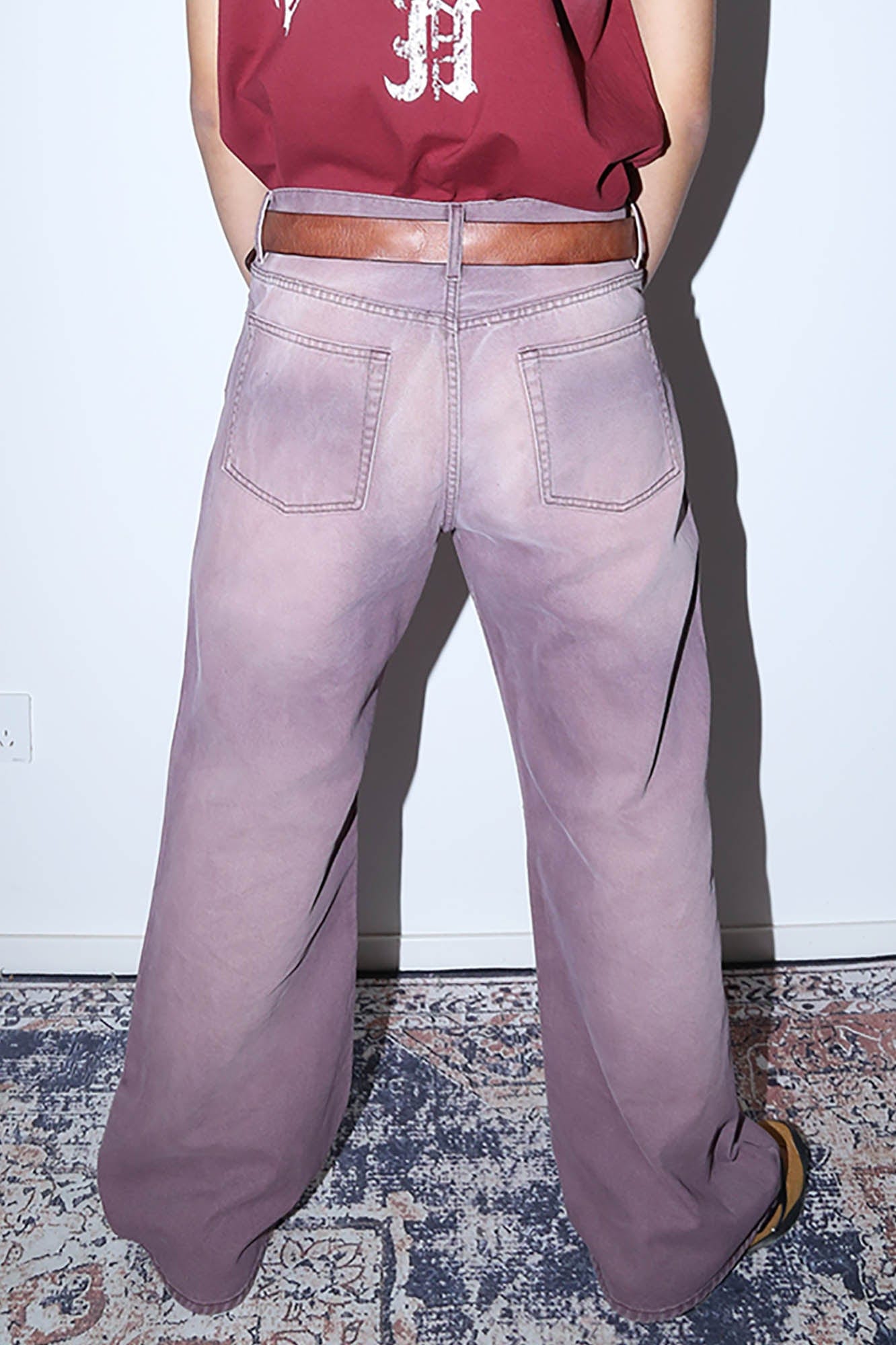 TRECLUB Retro Washed Jeans Violet