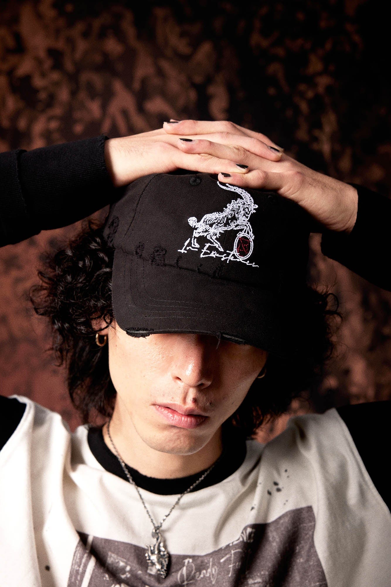 IN EXISTENCE The GOAT Washed Distressed Embroidered Cap