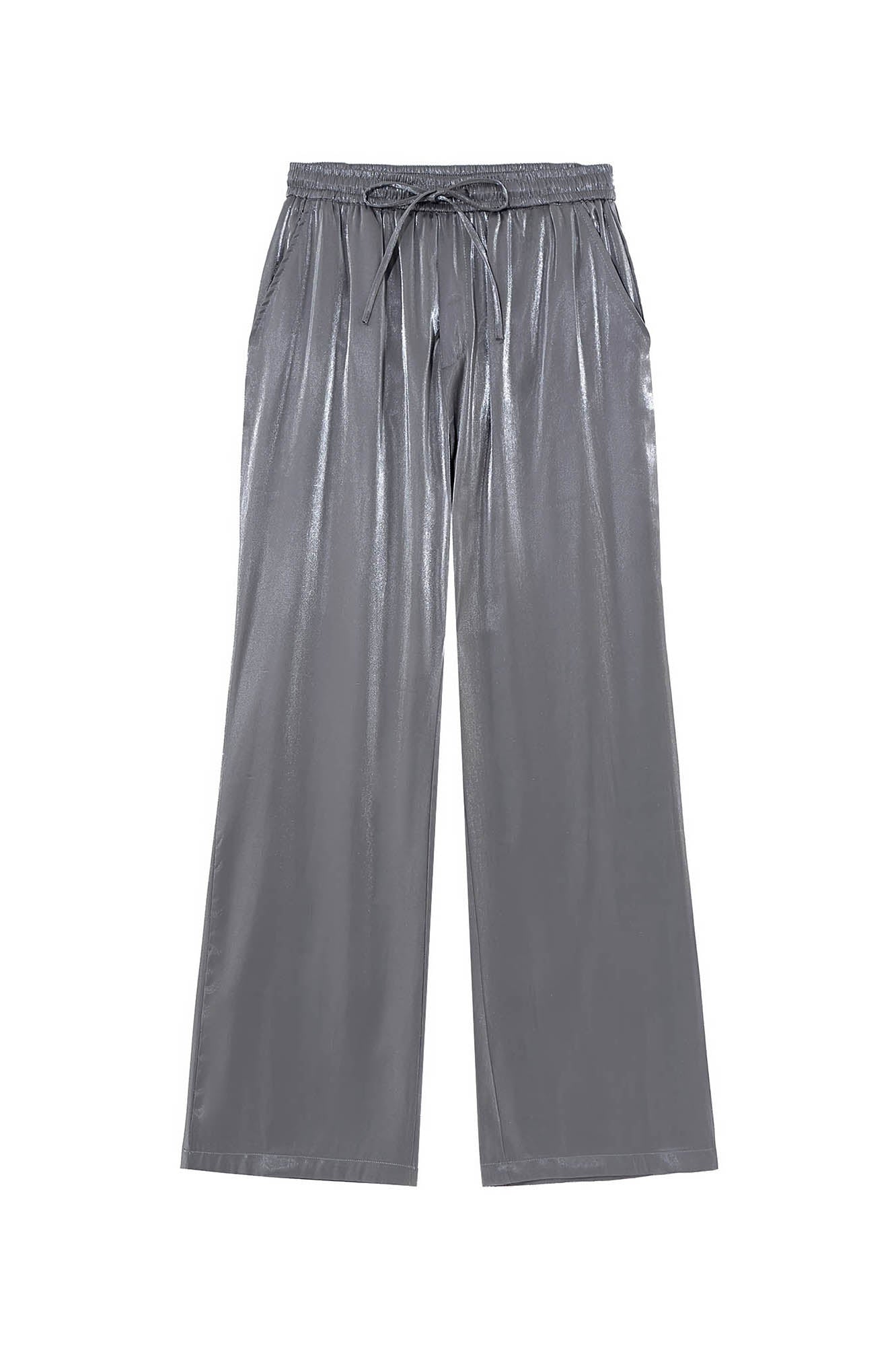 CLP The Liquid Silver Wide-Leg Pants