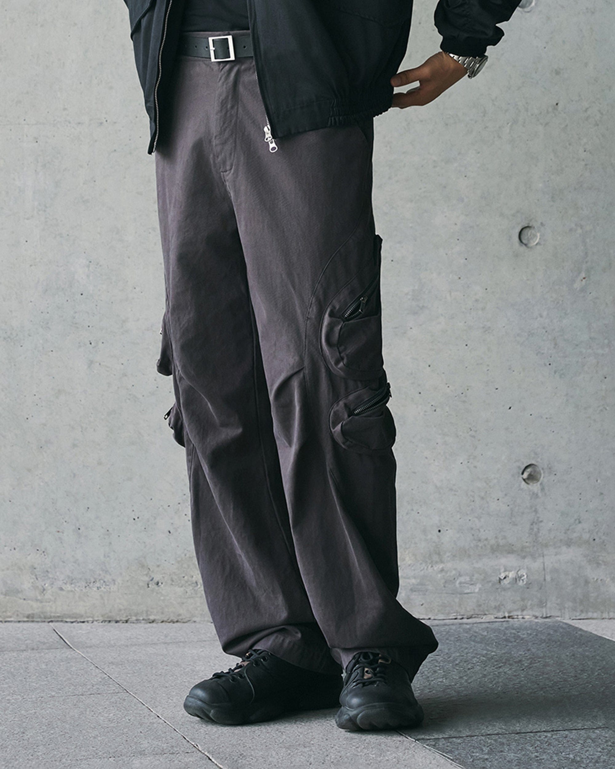 ENSHADOWER Modern Pleated Zipper Tactical Cargo