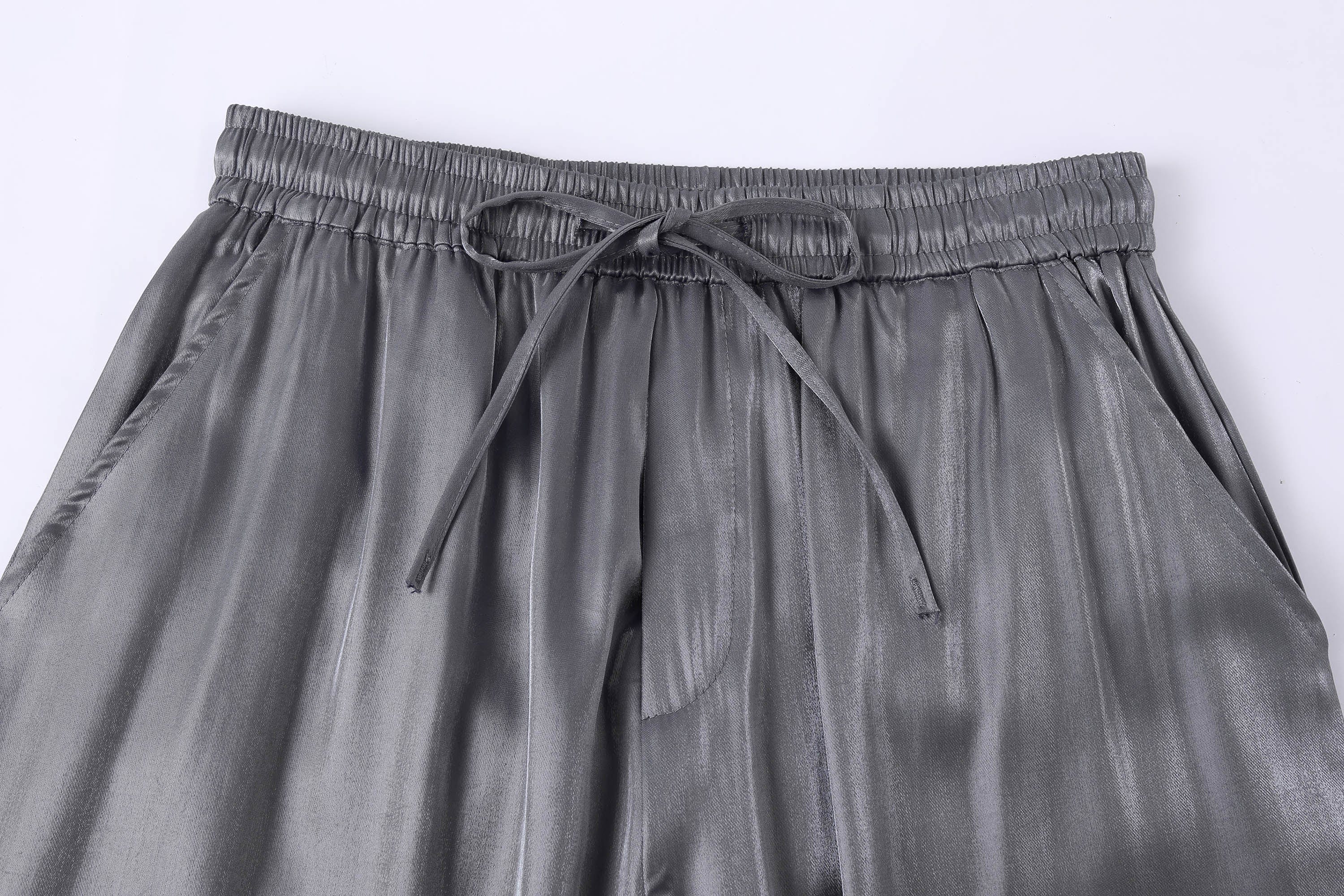 CLP The Liquid Silver Wide-Leg Pants