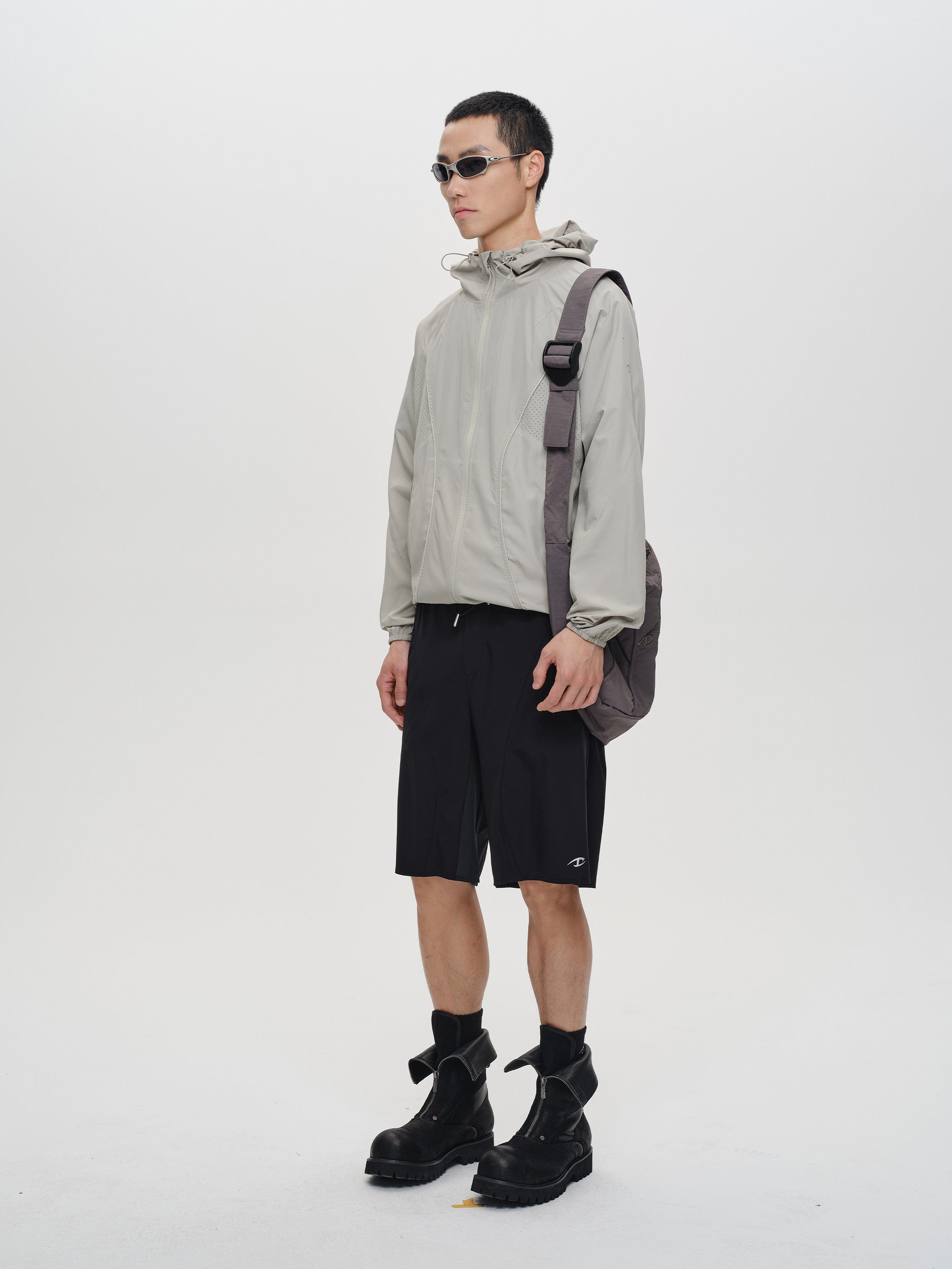 CATSSTAC Spliced Laser-Perforated Waterproof UV Production Hooded Jacket
