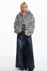 EMBRYO Detachable Beast Claw Faux Fur Hooded Jacket