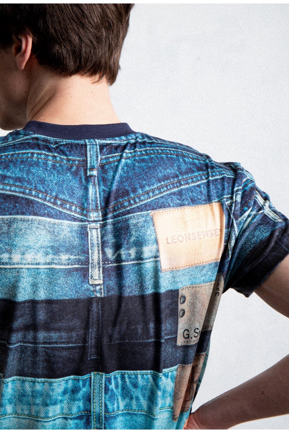 LEONSENSE Full Print Jeans T-Shirt