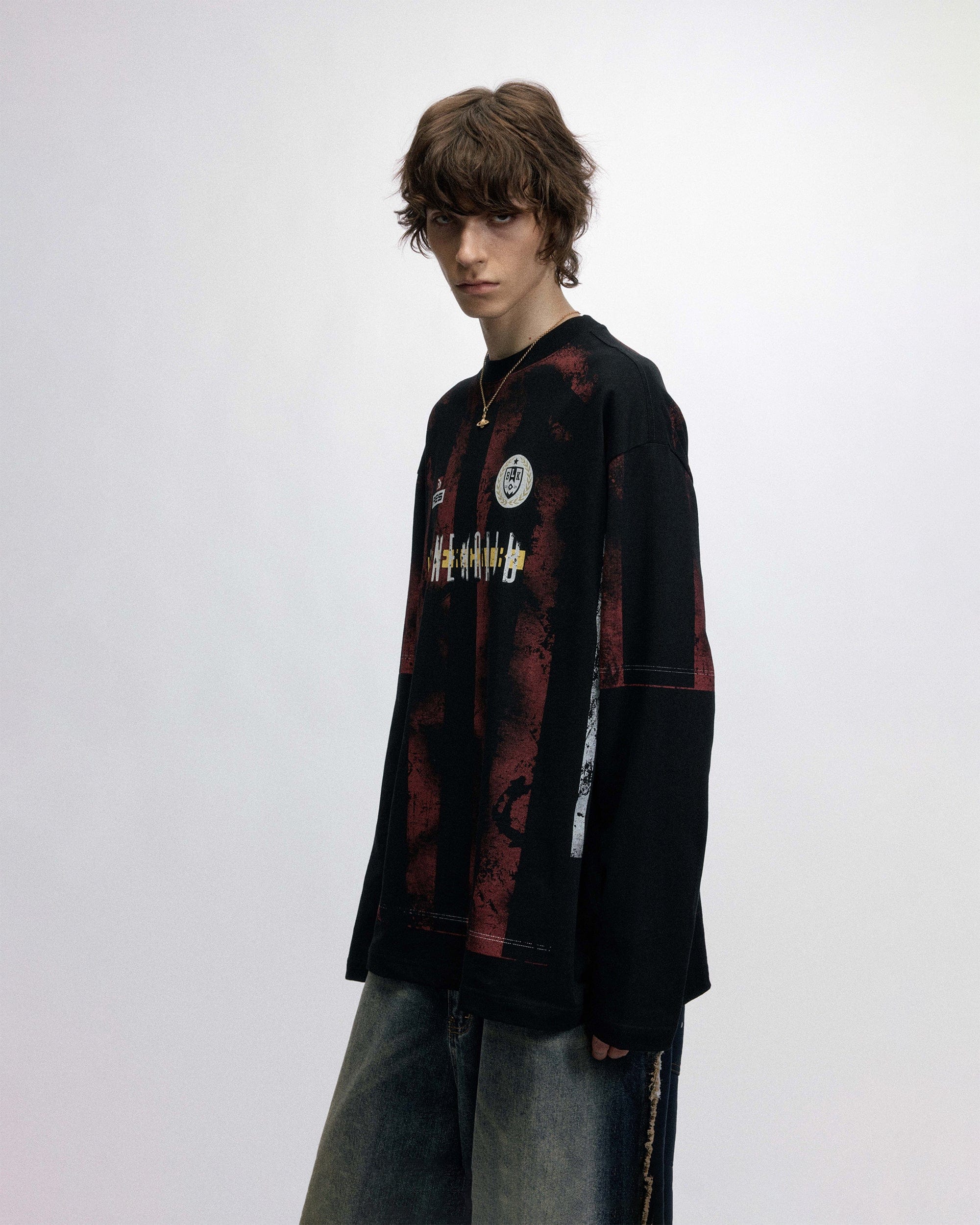 OVDY Retro Distressed Long-Sleeve Jersey