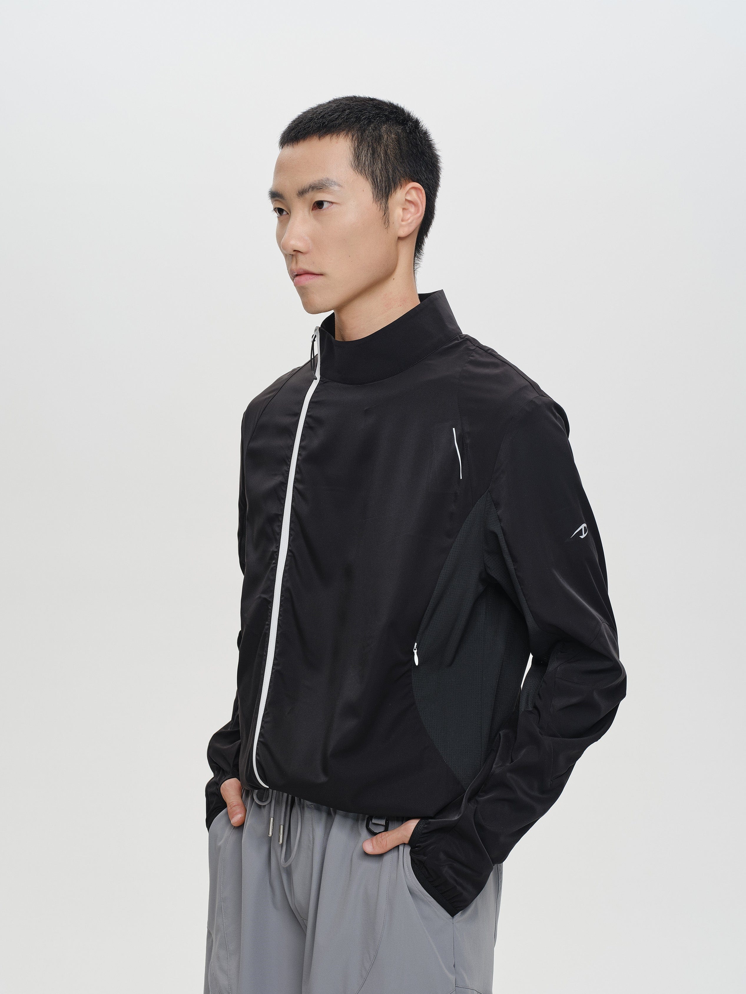 CATSSTAC Asym Zip Stand-Collar Quick-Dry UV Protection Jacket