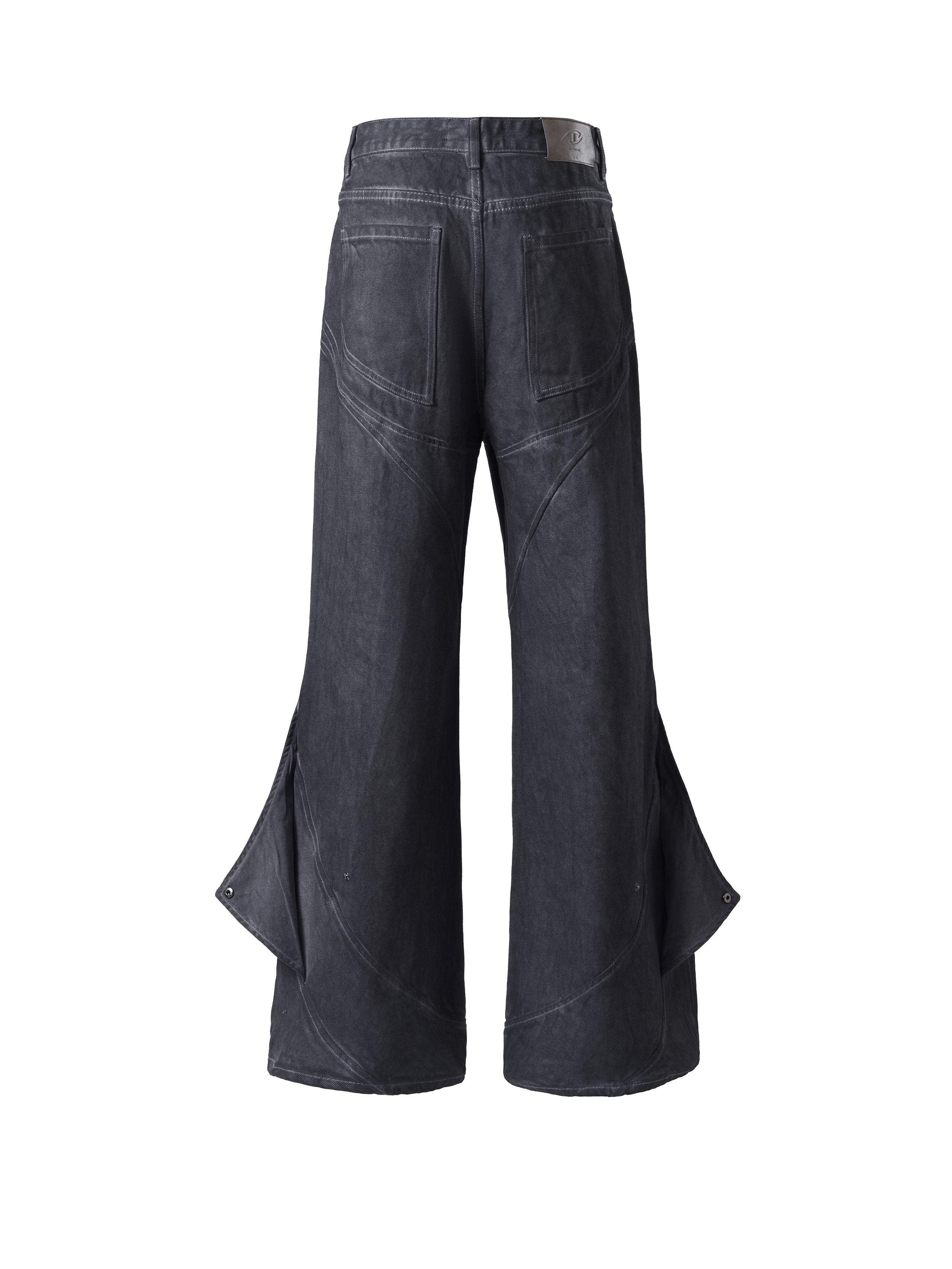 CATSSTAC Dyed Arc-Panel Wide-Leg Jeans