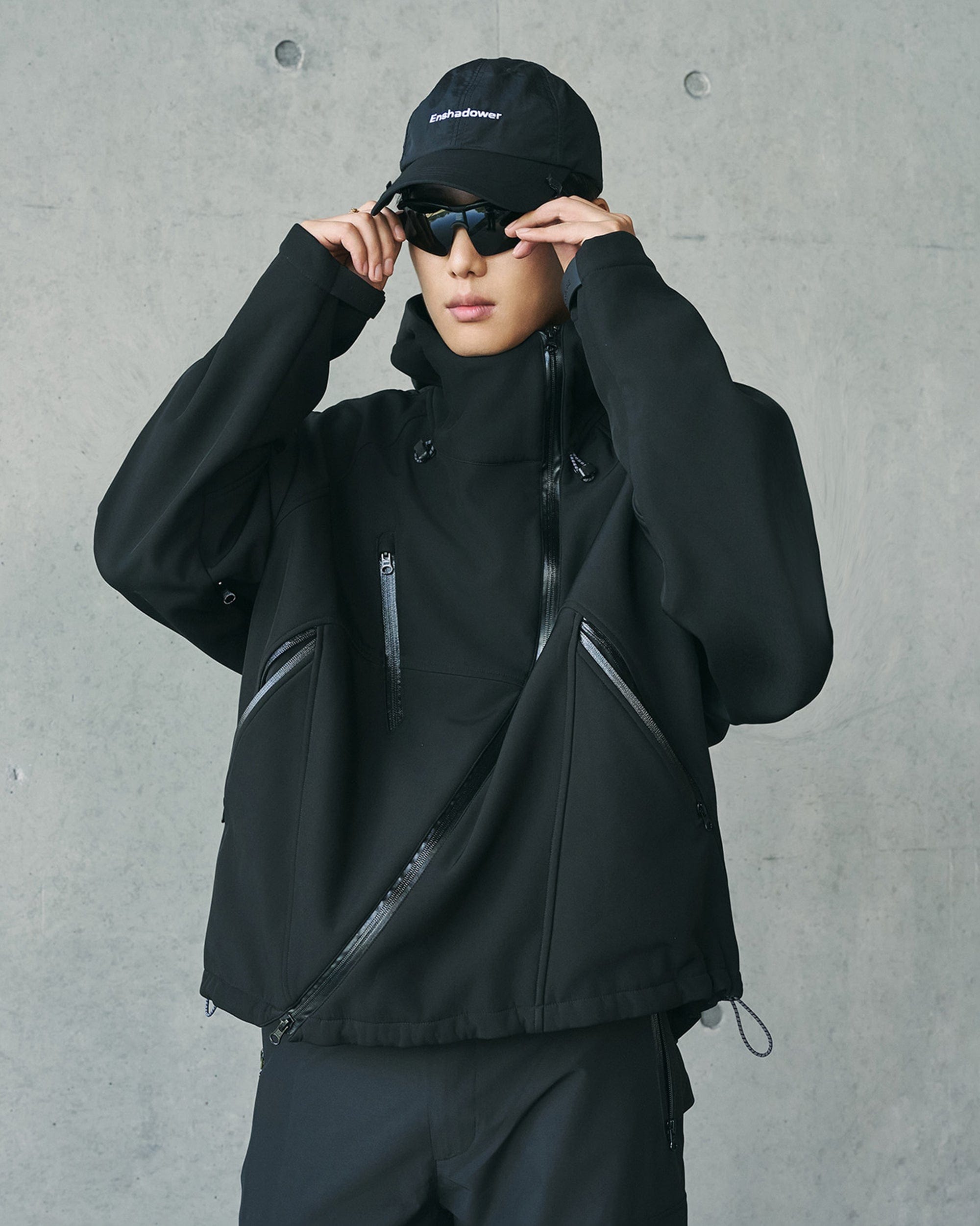 ENSHADOWER Deconstructed Asymmetrical Windbreaker