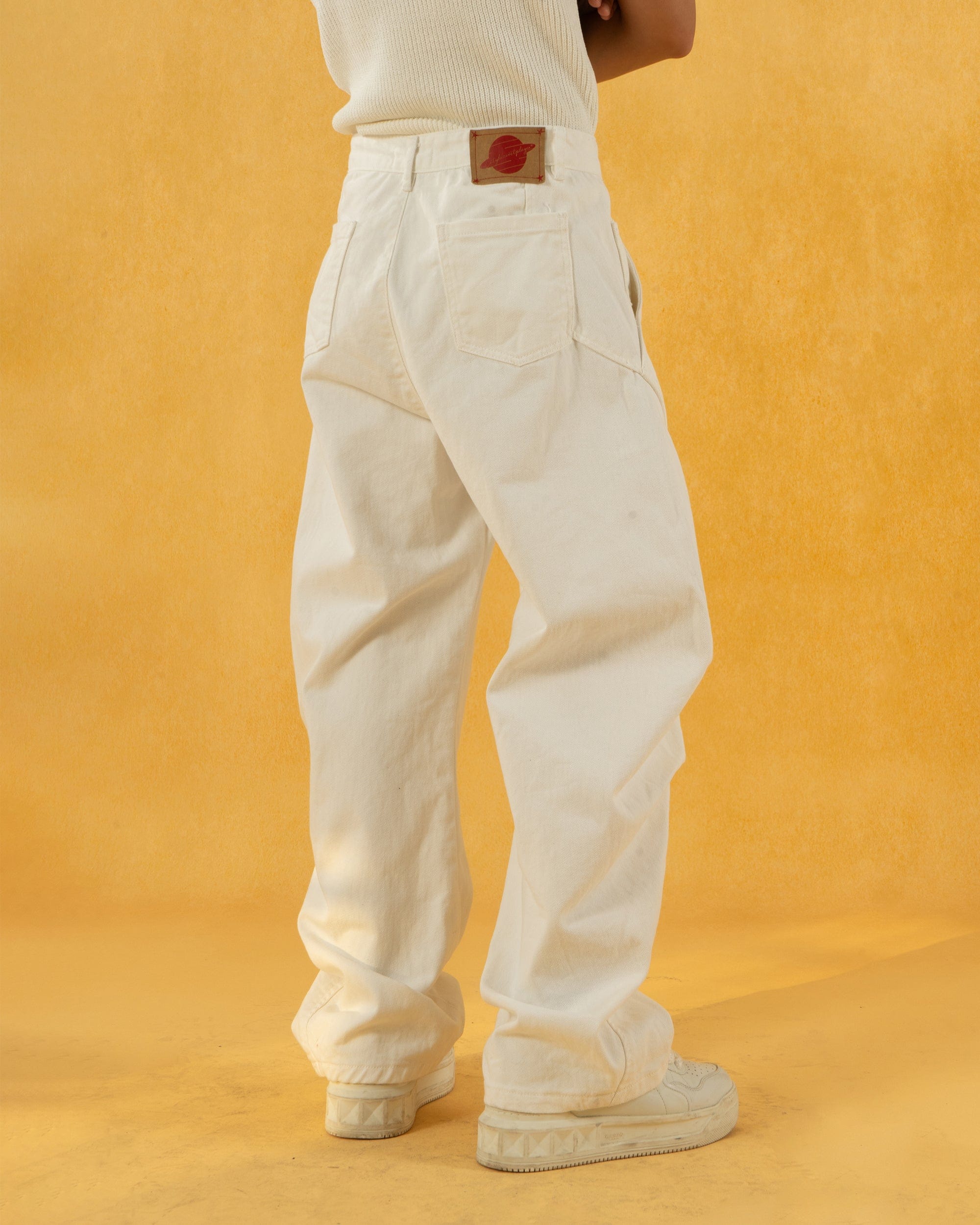 CLP Deconstructed Pleated Button Wide-Leg Pants