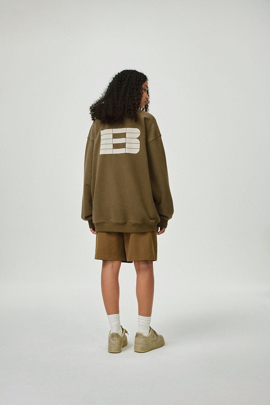 BONELESS Essential Plaid B LOGO Sweatshirt