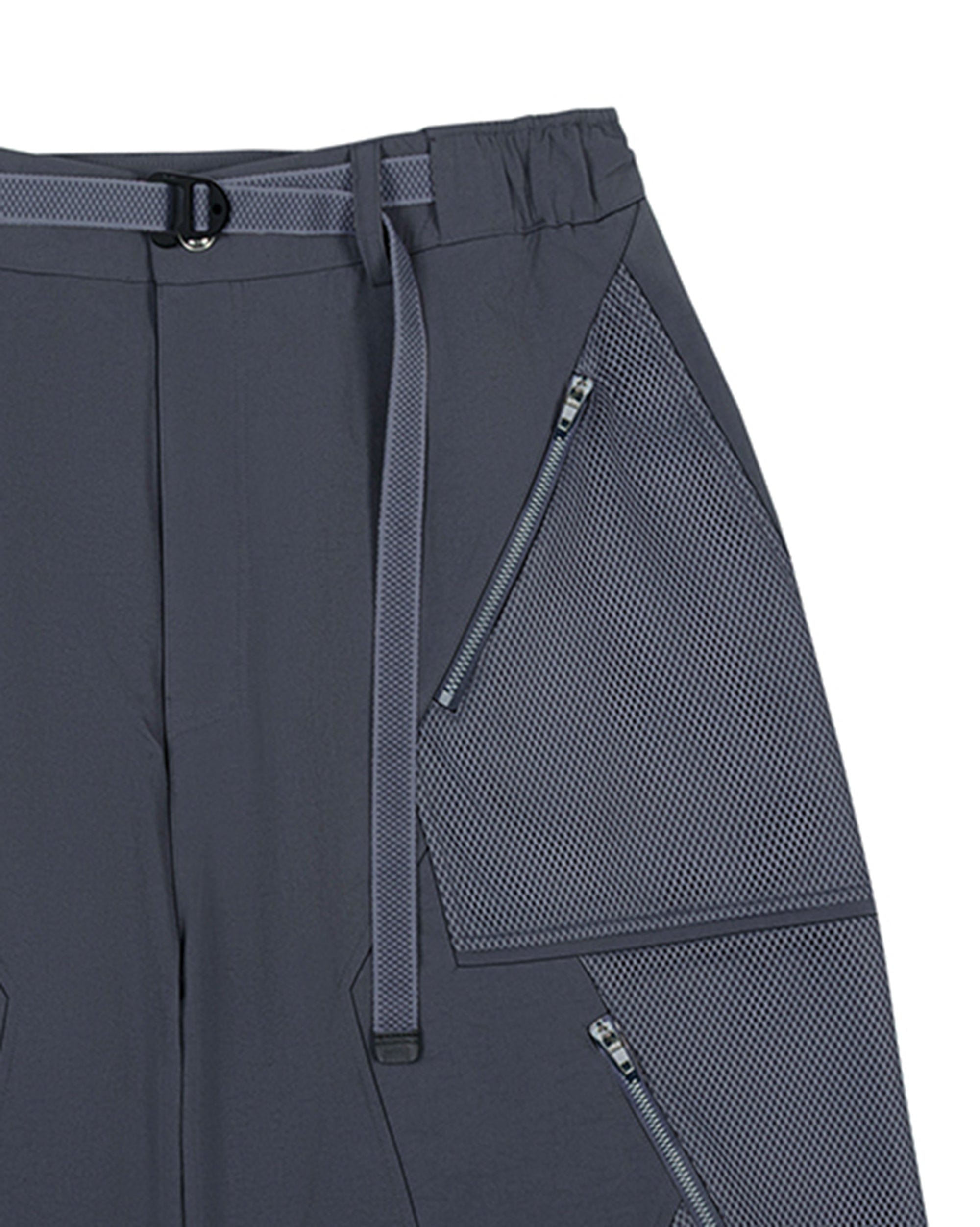 XIPHEVIL Bellator Deconstructed Multi-Zipper Shorts Dark Grey