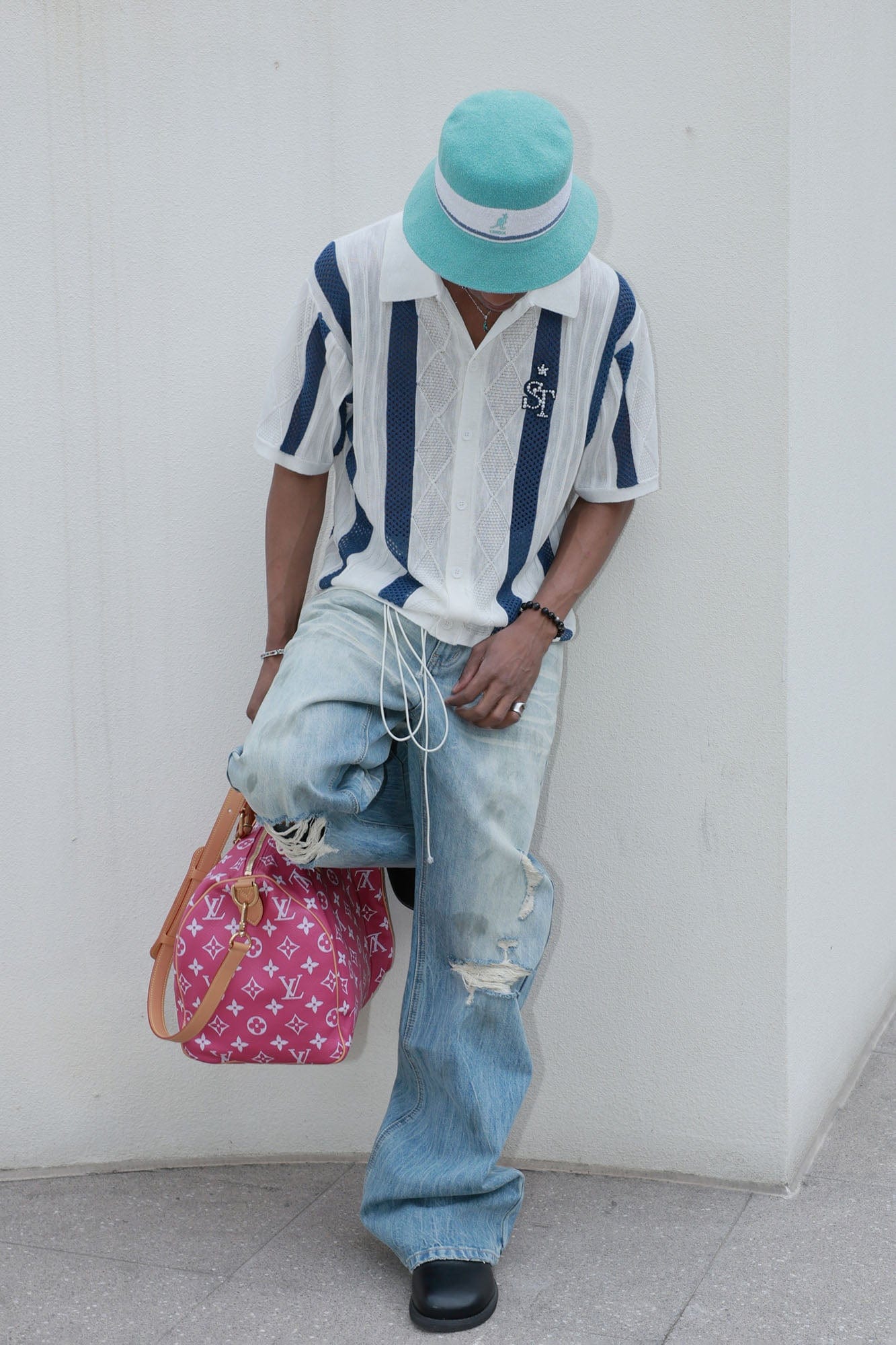 STEEPC Dirty Fit Distressed Flared Jeans