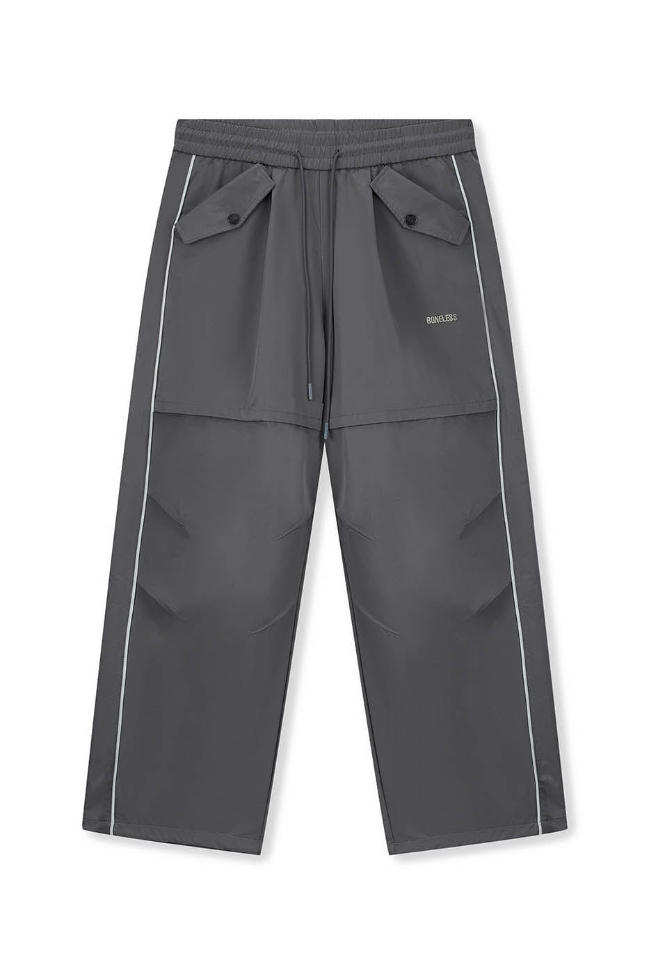 BONELESS Paneled Crinkled Parachute Pants