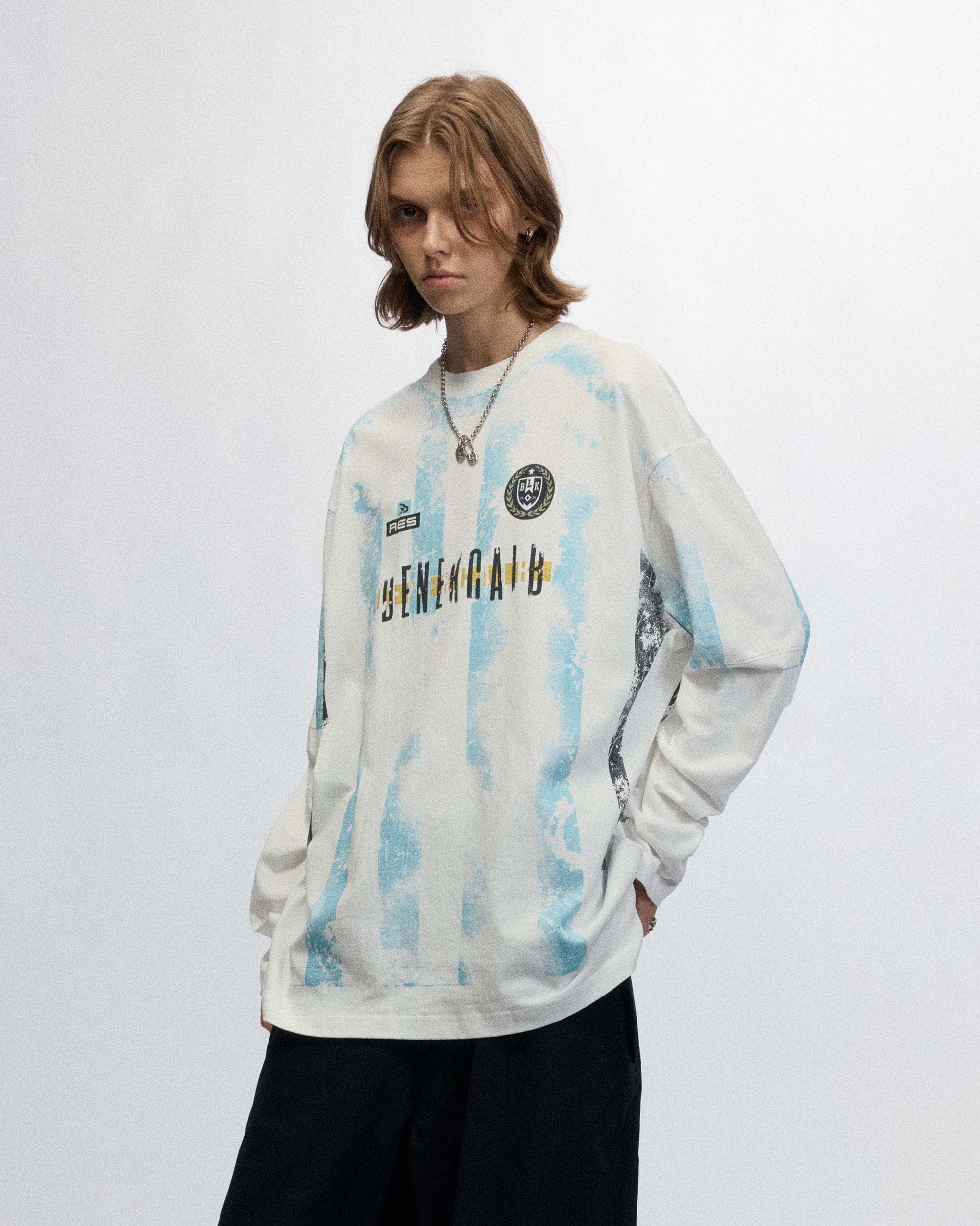 OVDY Retro Distressed Long-Sleeve Jersey