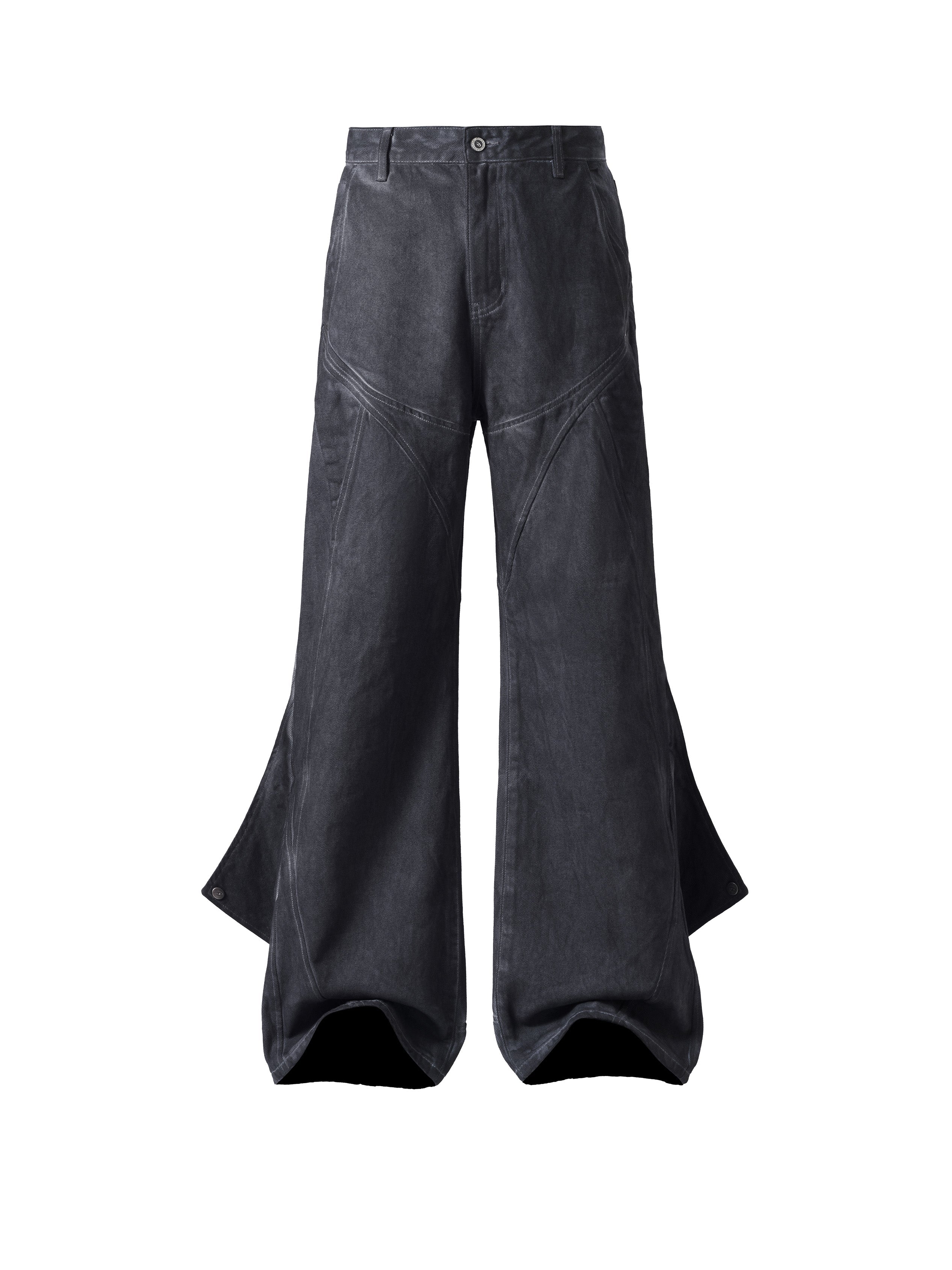CATSSTAC Dyed Arc-Panel Wide-Leg Jeans