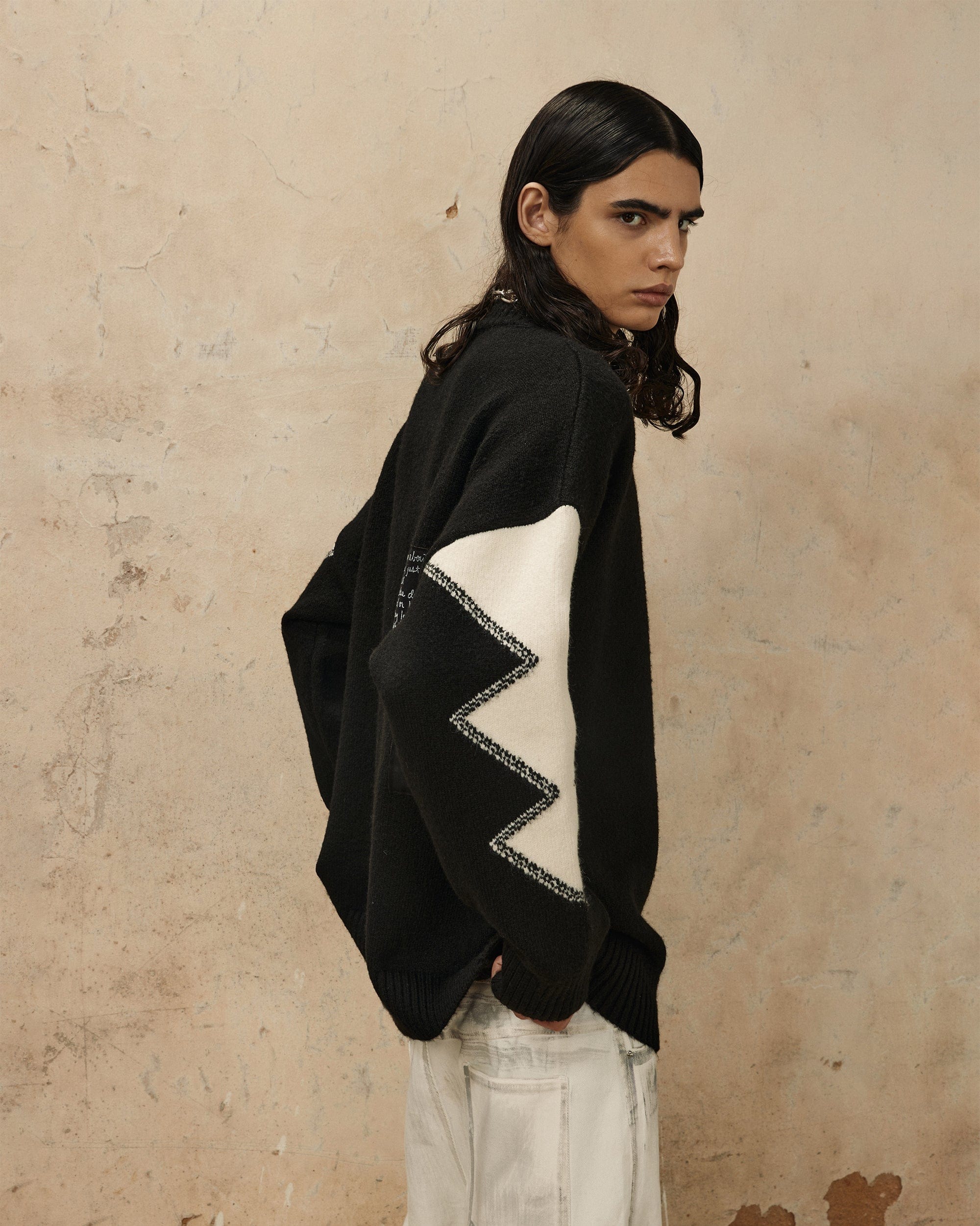 OVDY Color-Blocked Patchwork Sweater