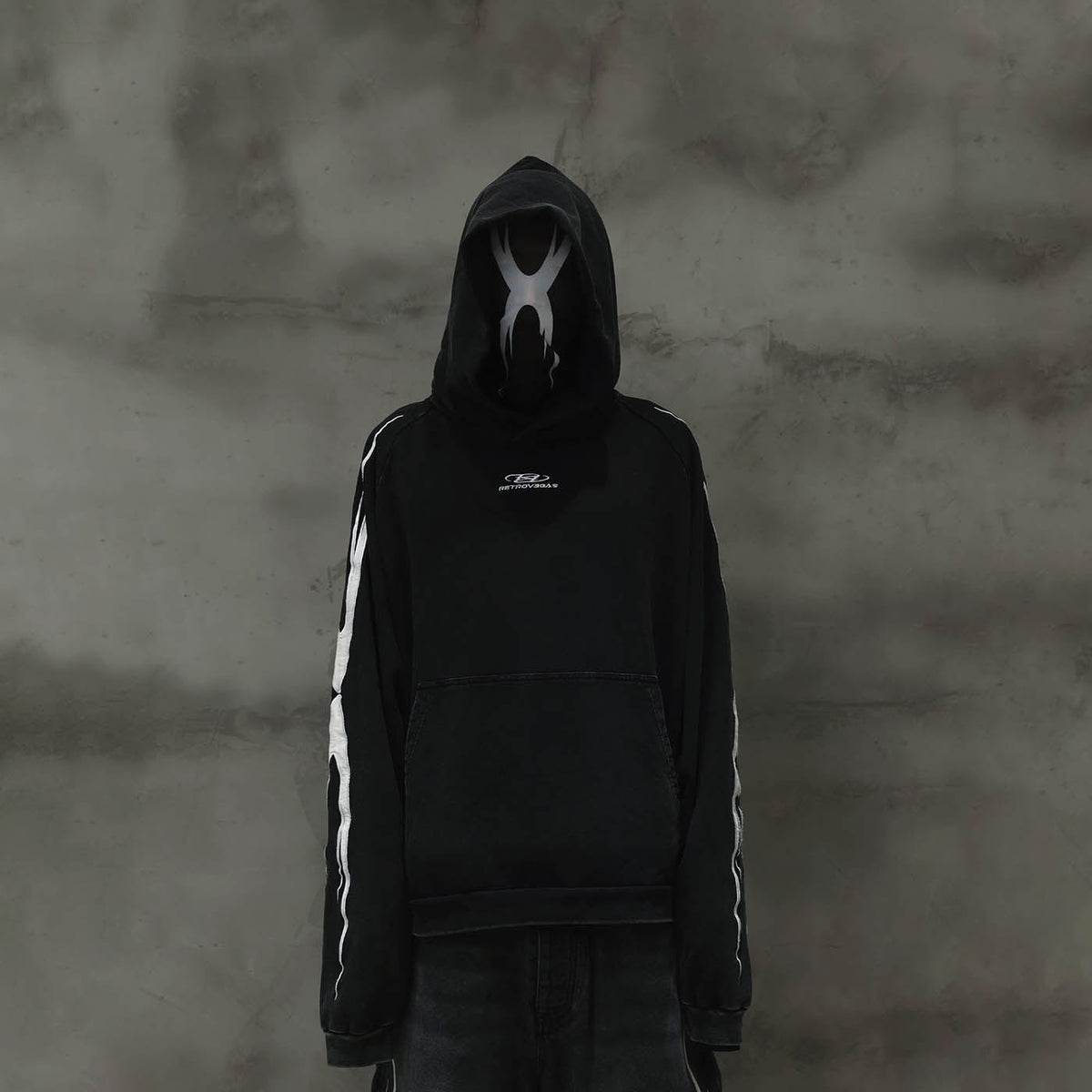 RTVG Washed Embroidered-Logo Hoodie