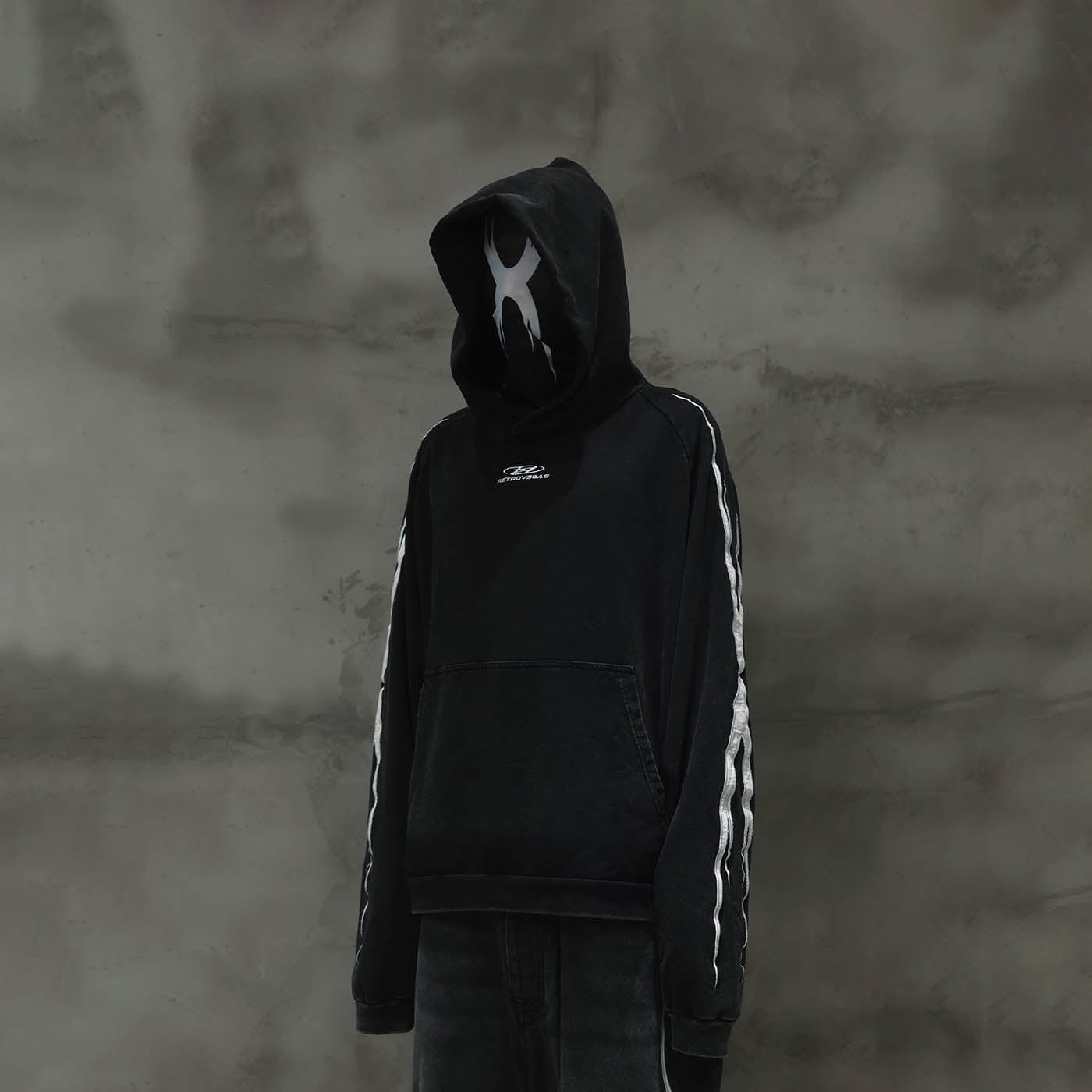 RTVG Washed Embroidered-Logo Hoodie