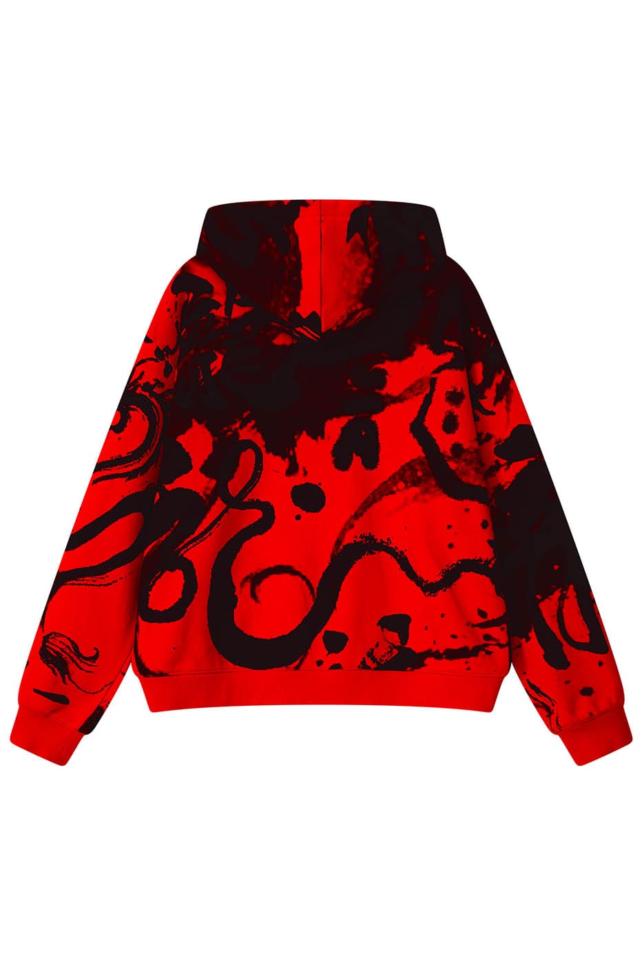 RTVG Calligraphy Full-Print Zip-Up Hoodie