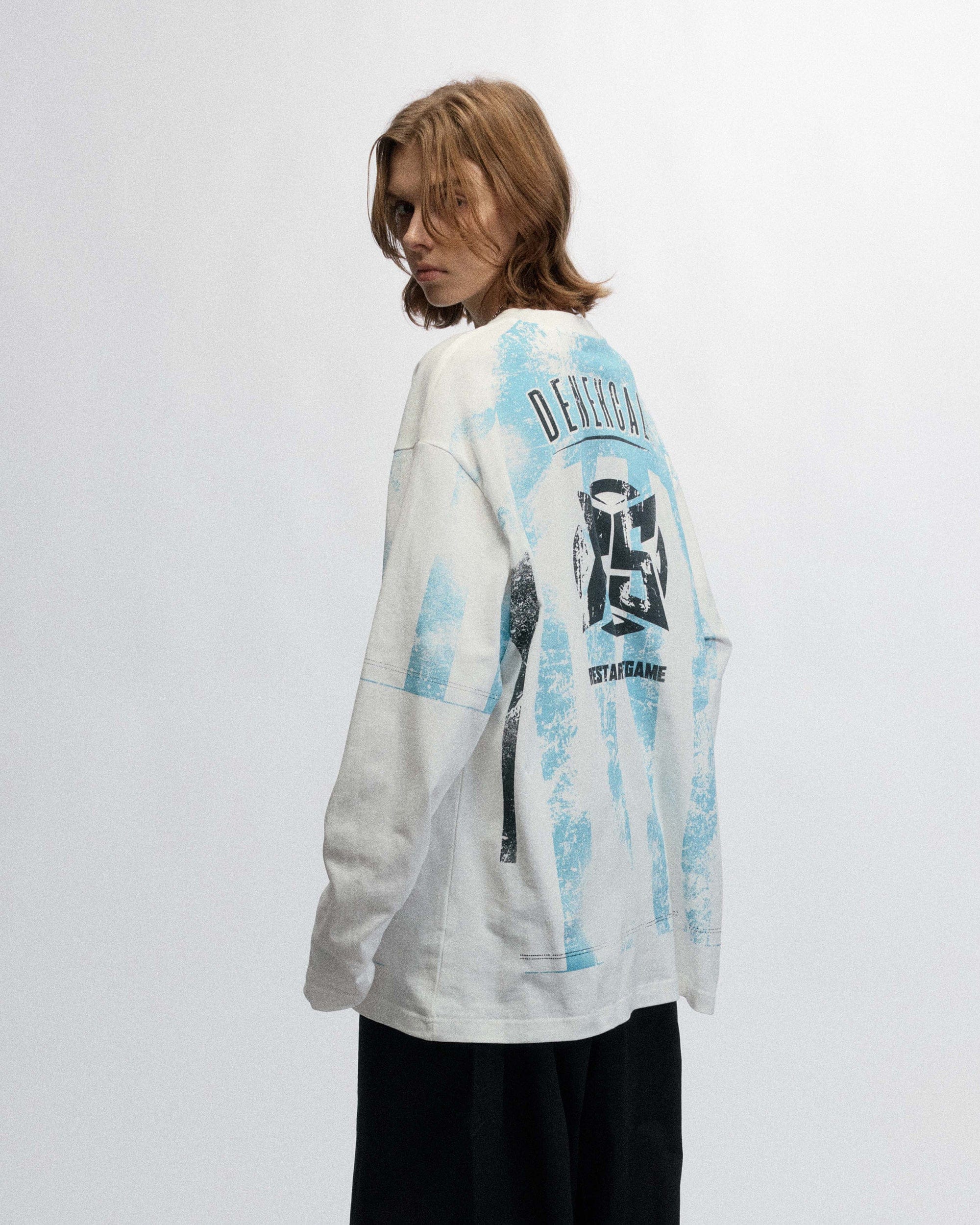 OVDY Retro Distressed Long-Sleeve Jersey