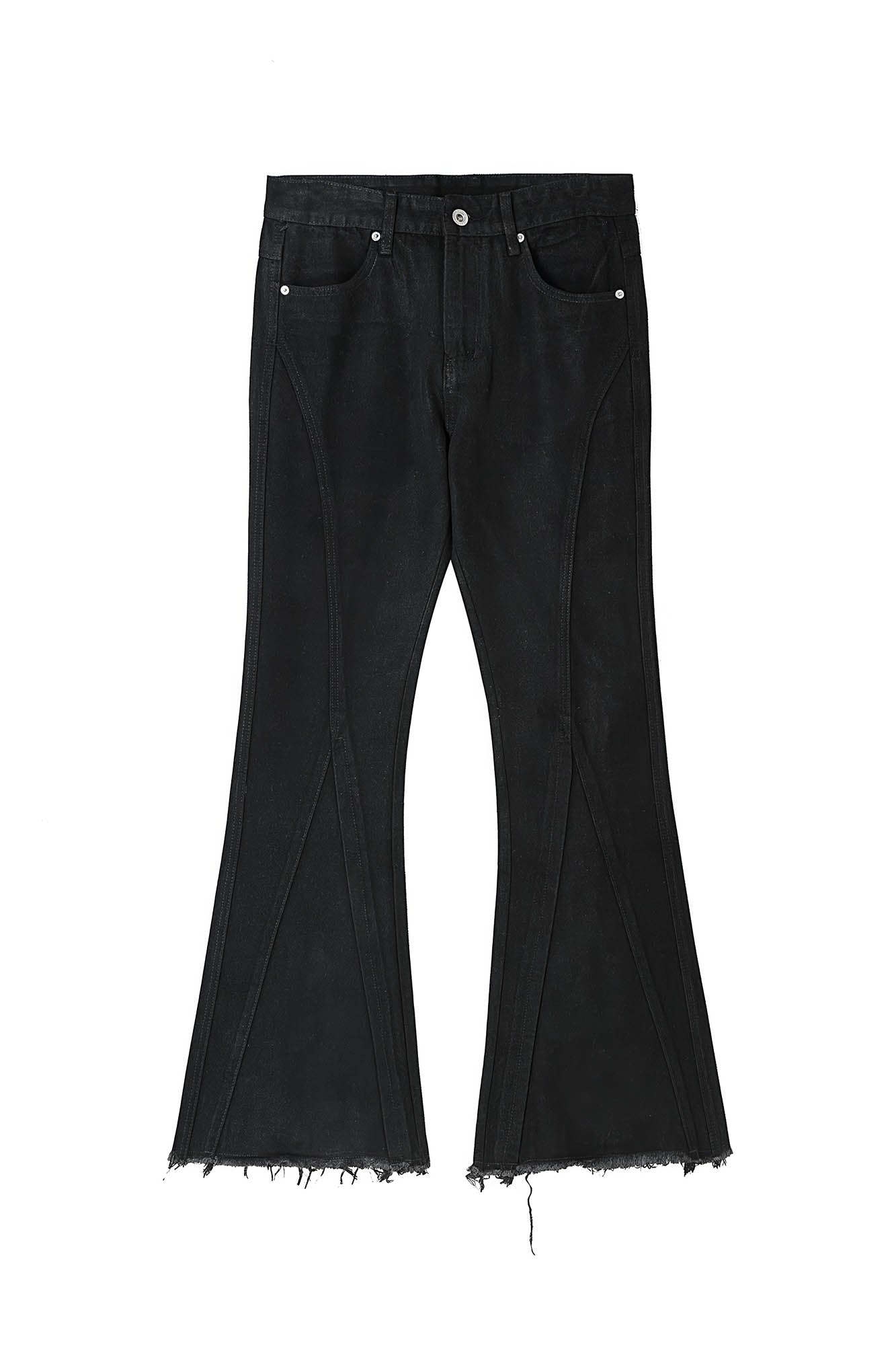 CLP Retro Frayed Slim Fit Flared Jeans