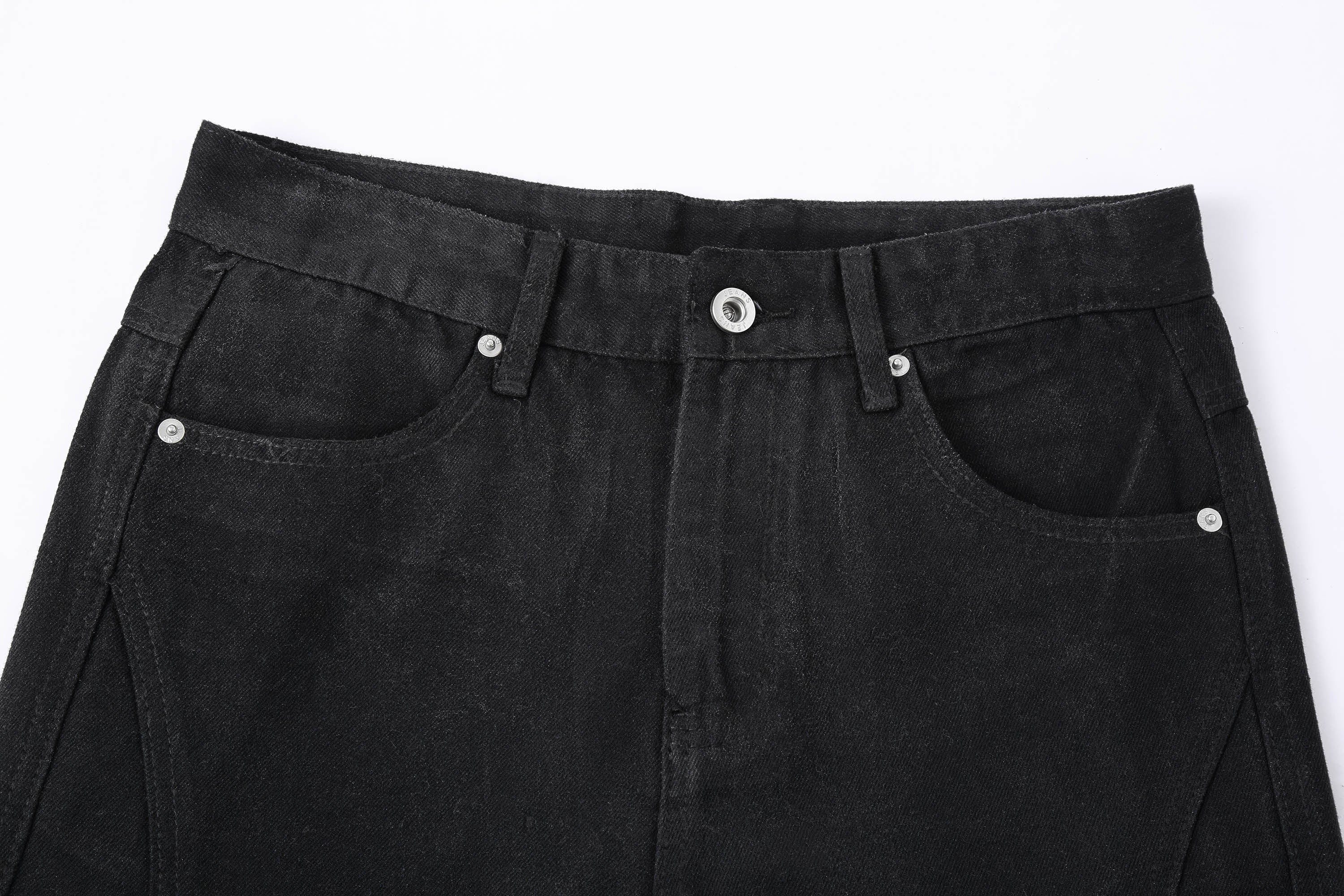 CLP Retro Frayed Slim Fit Flared Jeans