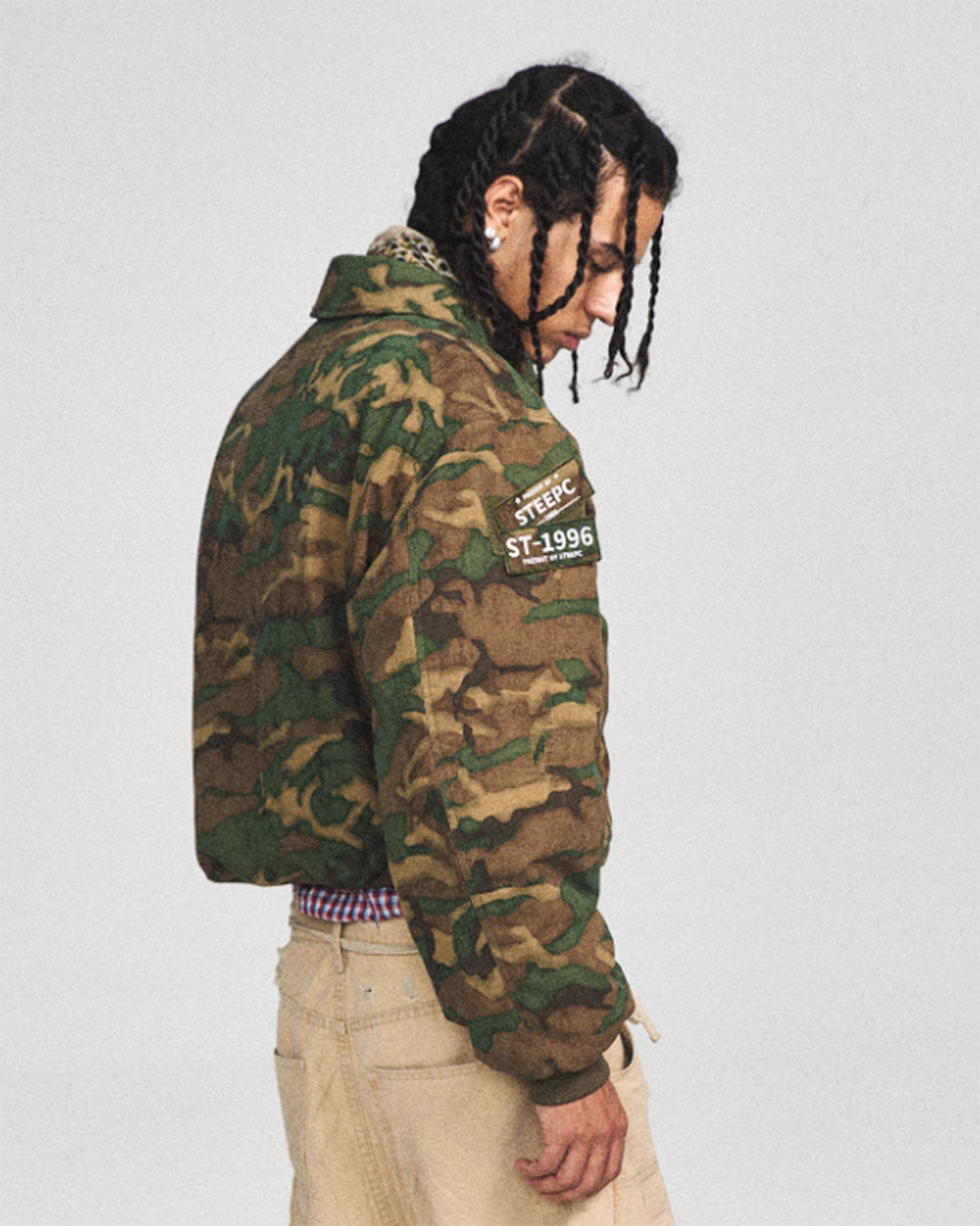 STEEPC Camo MA2 Multi-Pocket Patchwork Reversible Jacket