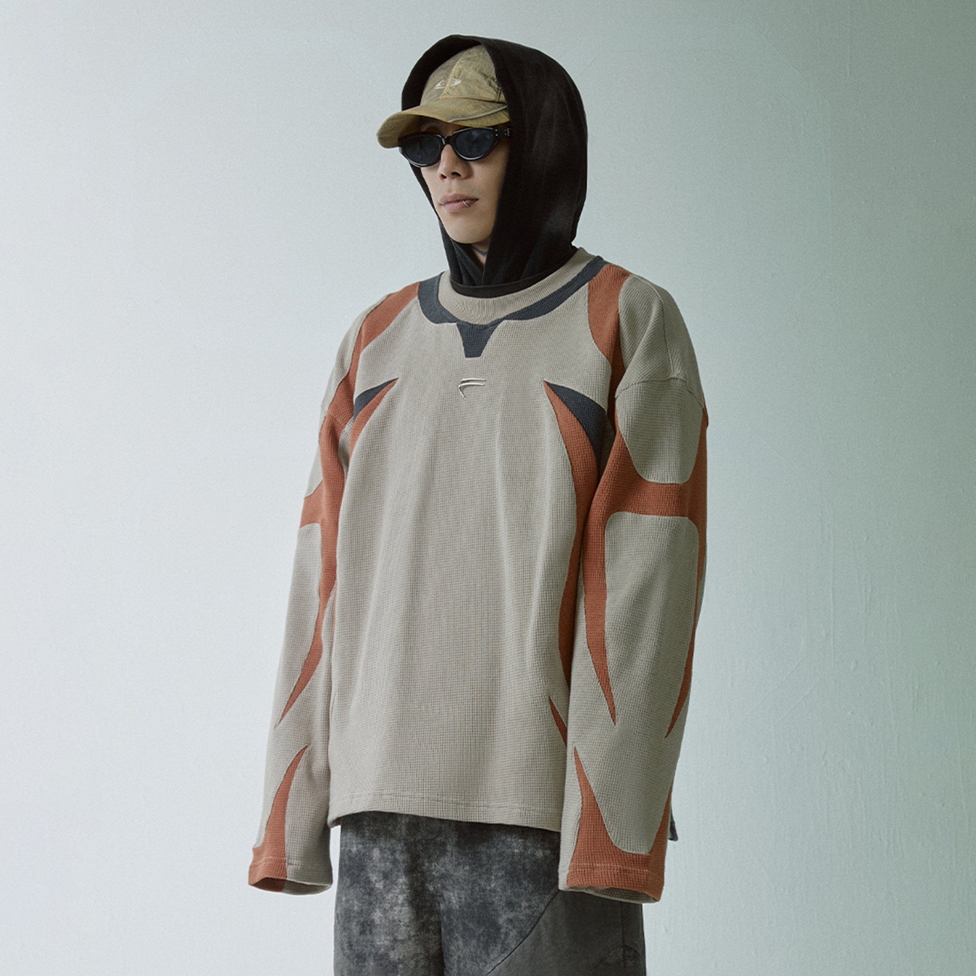 F2CE Modern Deconstructed Waffle Sweatshirt